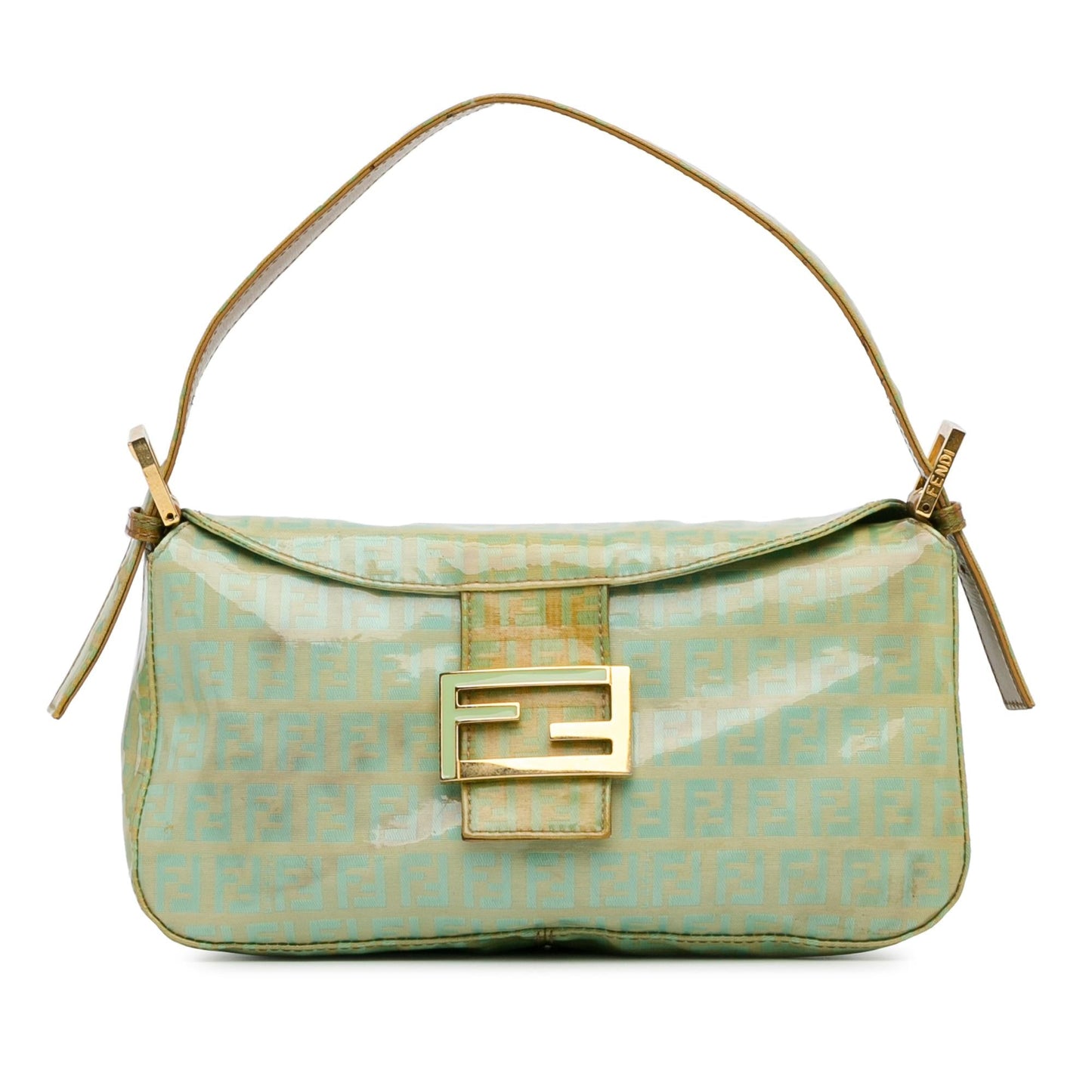 Fendi Zucchino Crystal Double Shoulder Bag Flap Bag Shg 6Mctbi