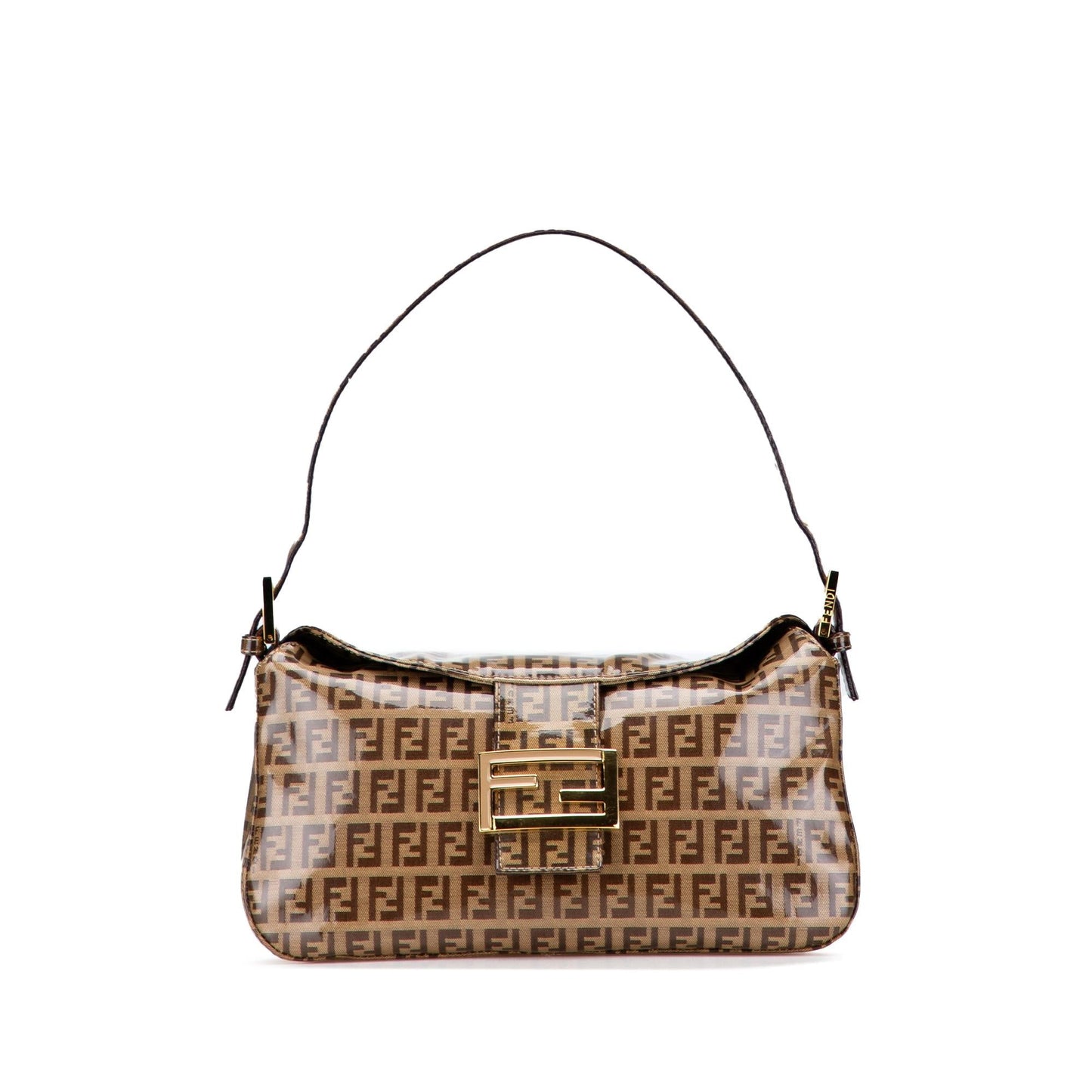 Fendi Zucchino Crystal Double Shoulder Bag Flap Flap Shoulder Bag