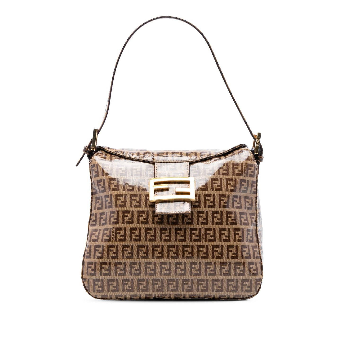 Fendi Zucchino Crystal Double Shoulder Bag Flap