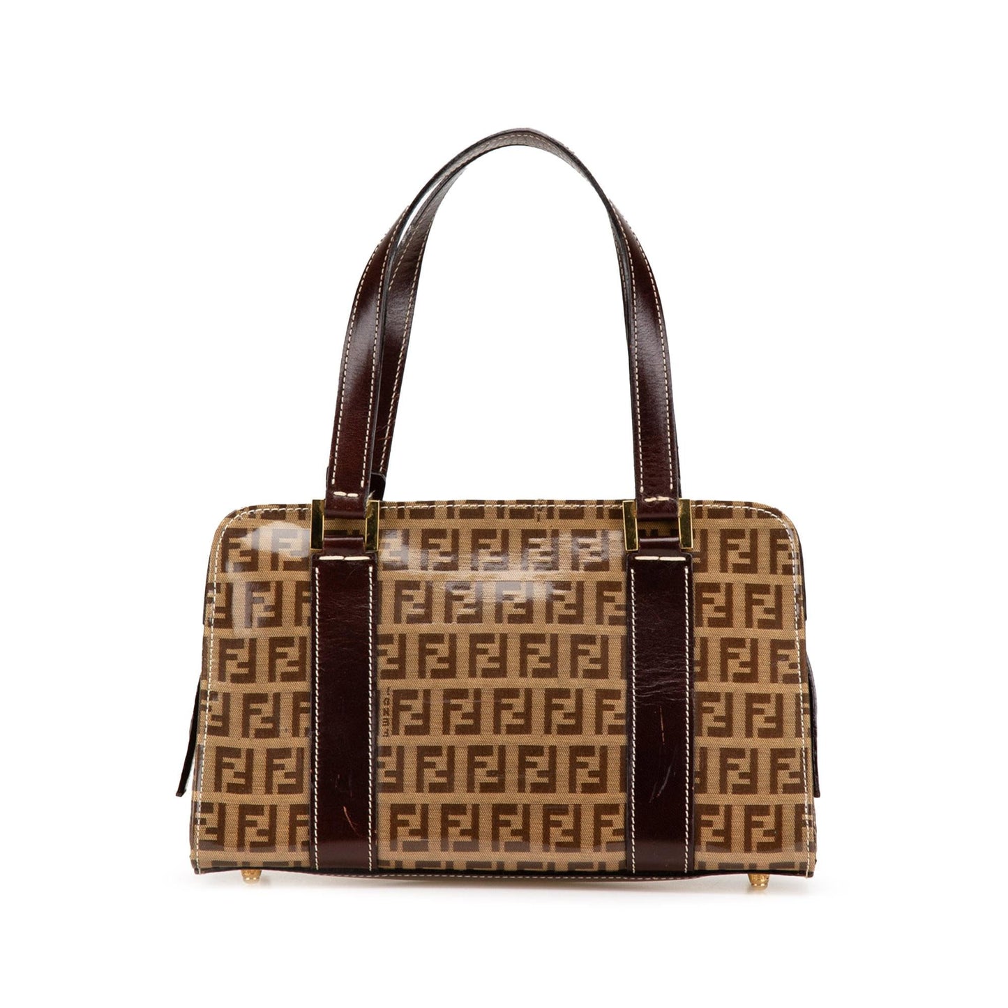 Fendi Zucchino Crystal Handbag Satchel Bag
