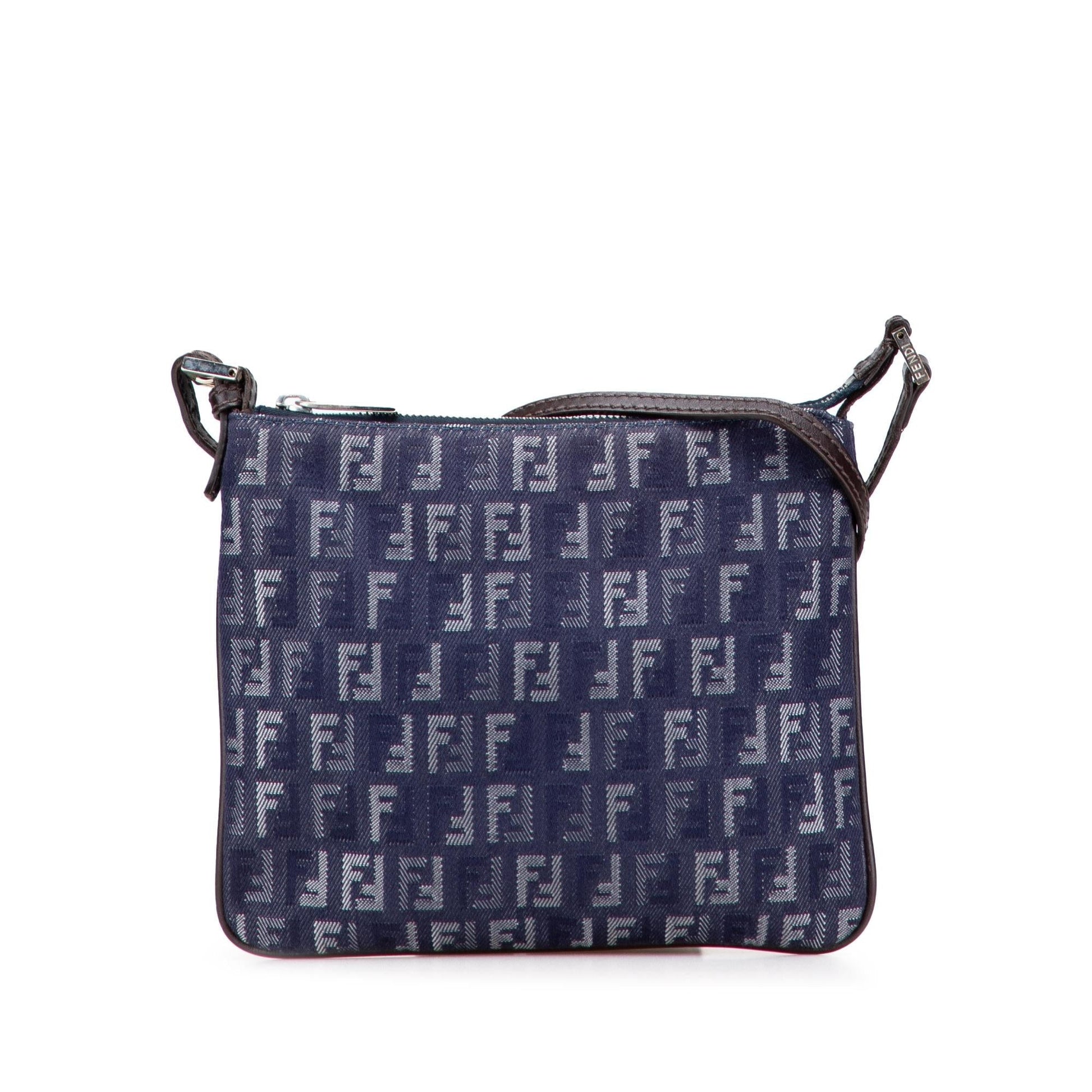 Fendi Zucchino Crossbody Denim Crossbody Bag