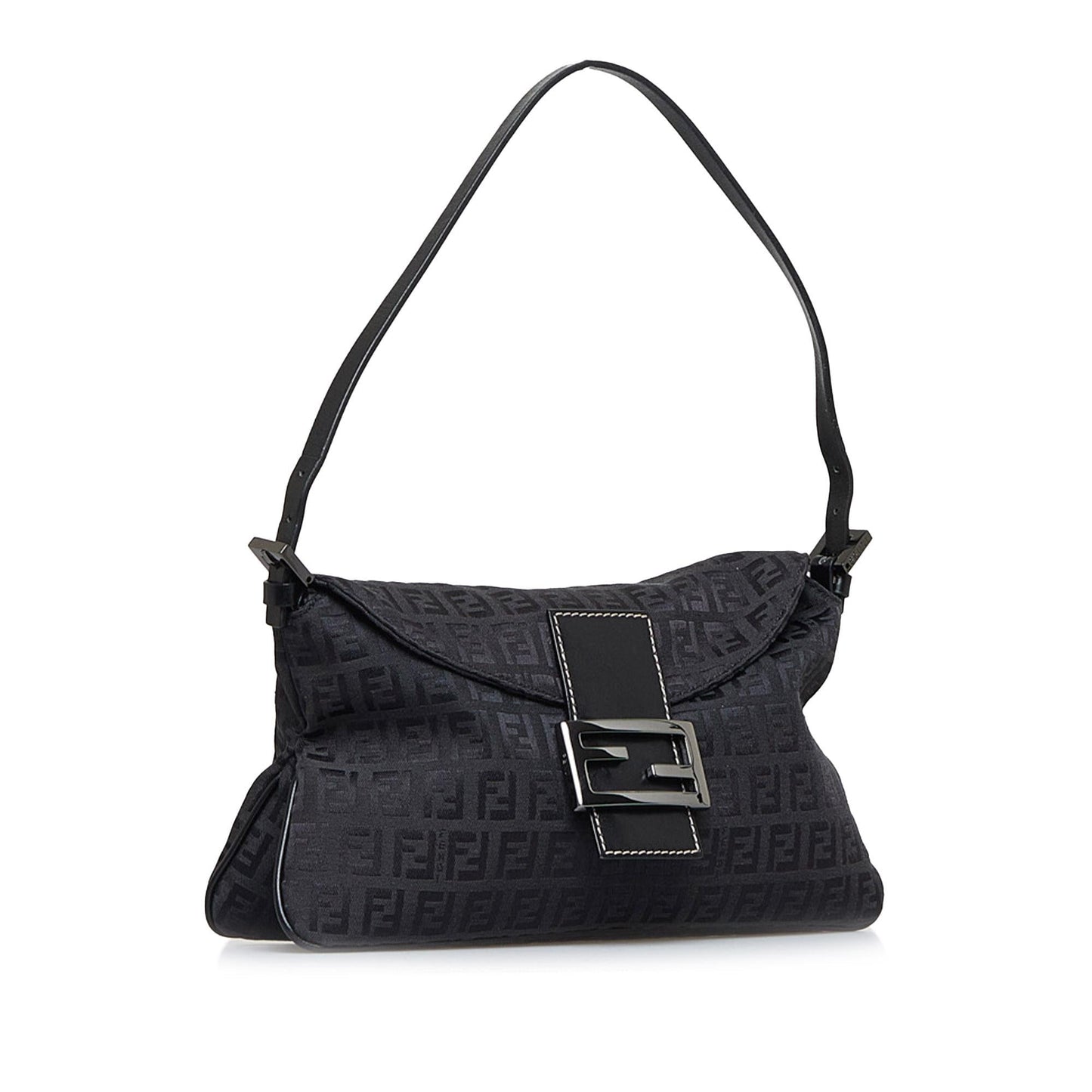 Fendi Zucchino Double Baguette Shg 1Vyg7B Handbag Flap Shoulder Bag