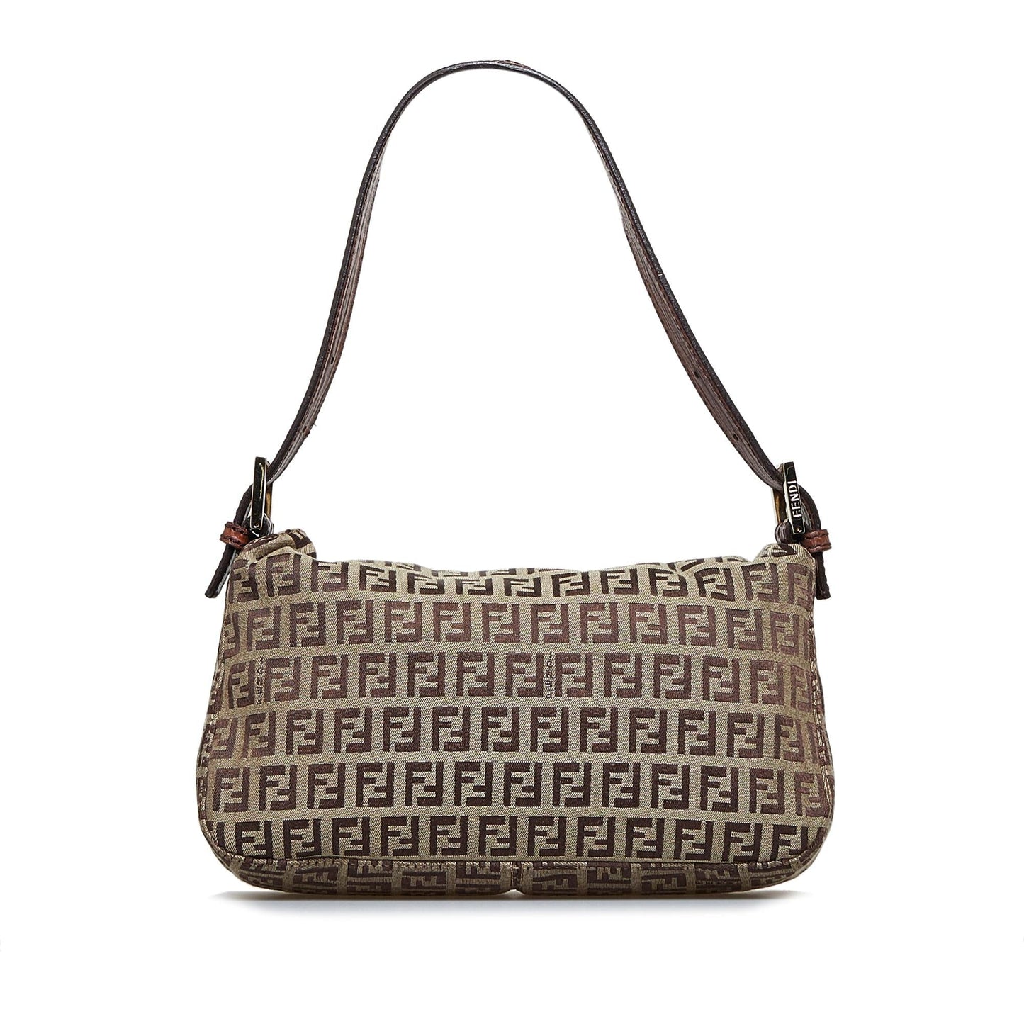 Fendi Zucchino Double Baguette Shg Du3Dv1 Handbag Flap Shoulder Bag