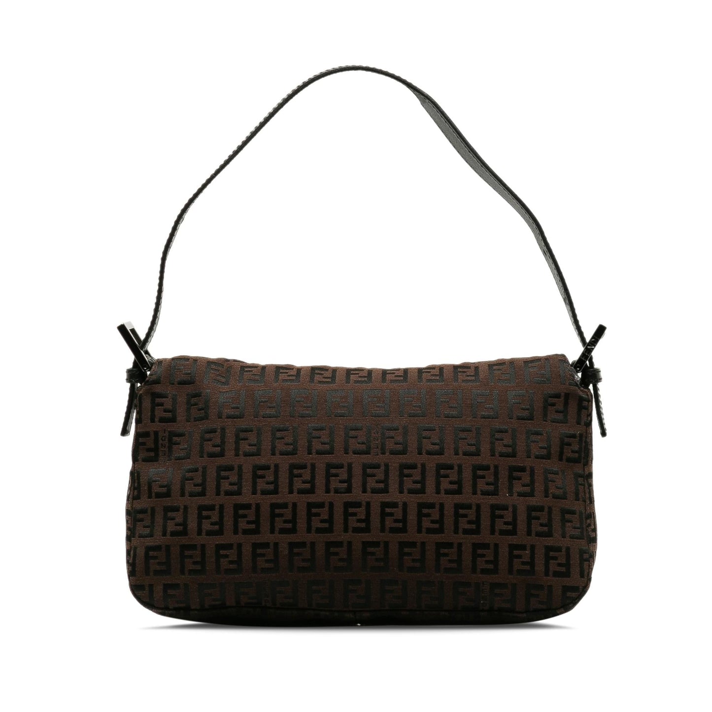 Fendi Zucchino Double Baguette Shg Wac2Ke Handbag Flap Shoulder Bag