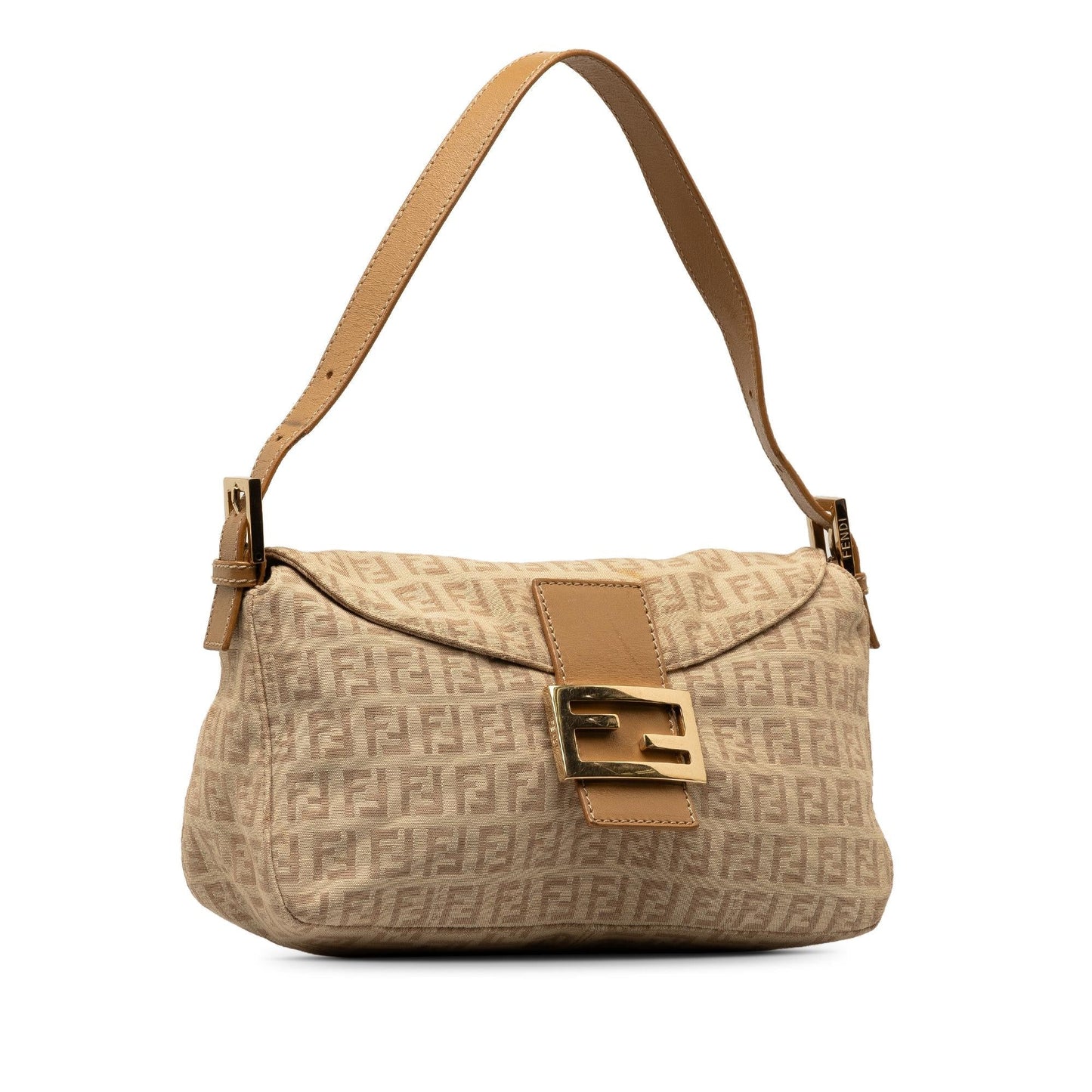 Fendi Zucchino Double Baguette Shg V7Zgvv Handbag Flap Shoulder Bag