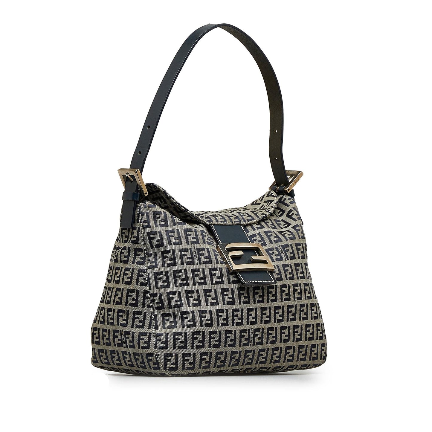Fendi Zucchino Double Shoulder Bag Flap