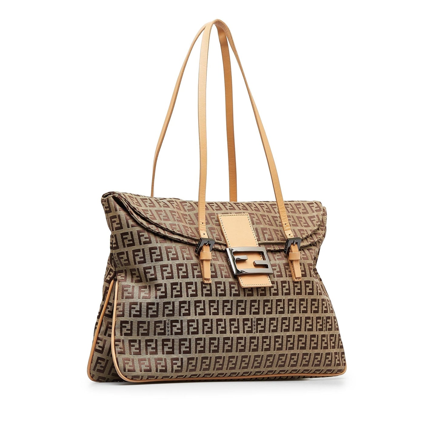 Fendi Zucchino Double Tote Shg Wgkc7B Flap Tote Bag