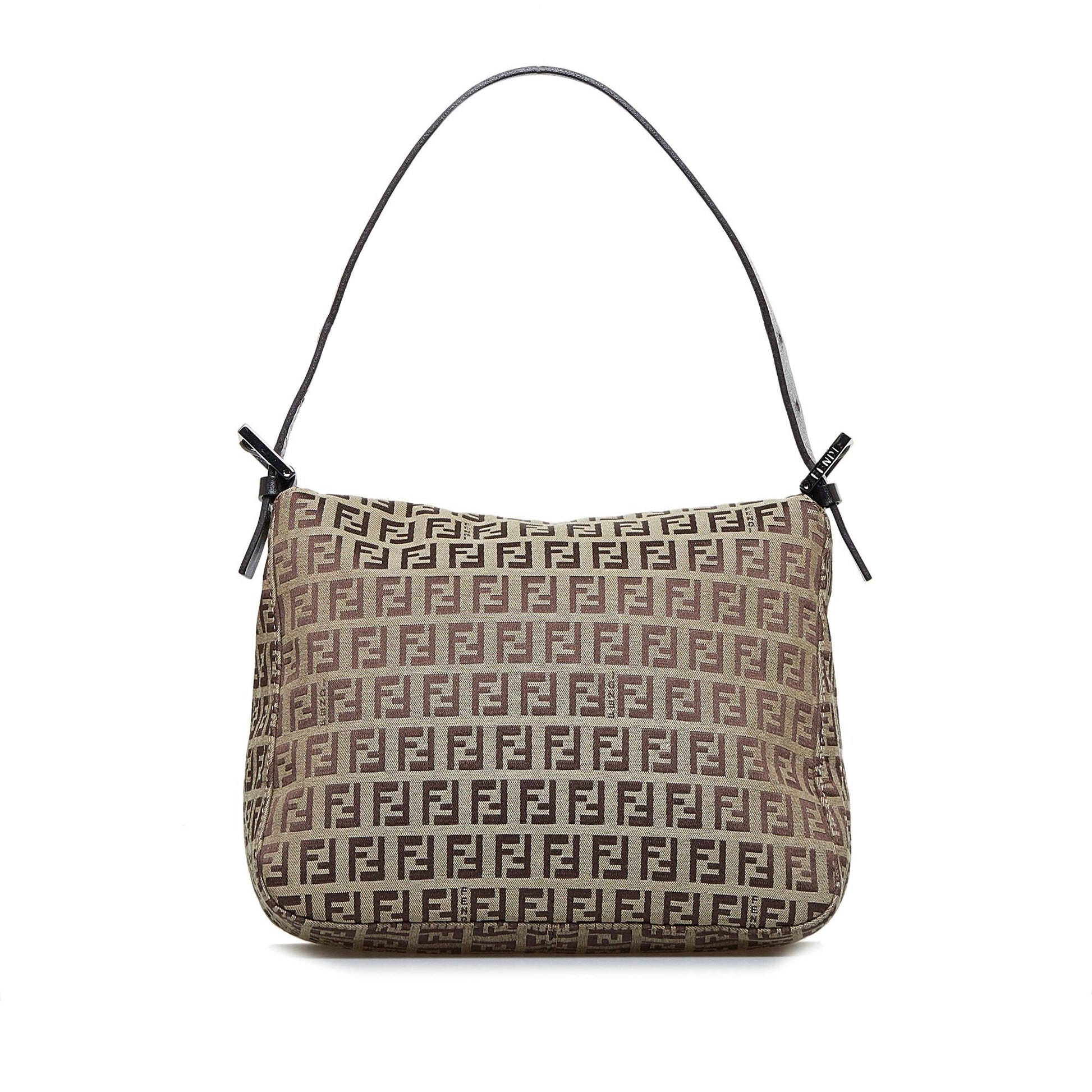 Fendi Zucchino Double Shg T0Xfp4 Shoulder Bag Flap