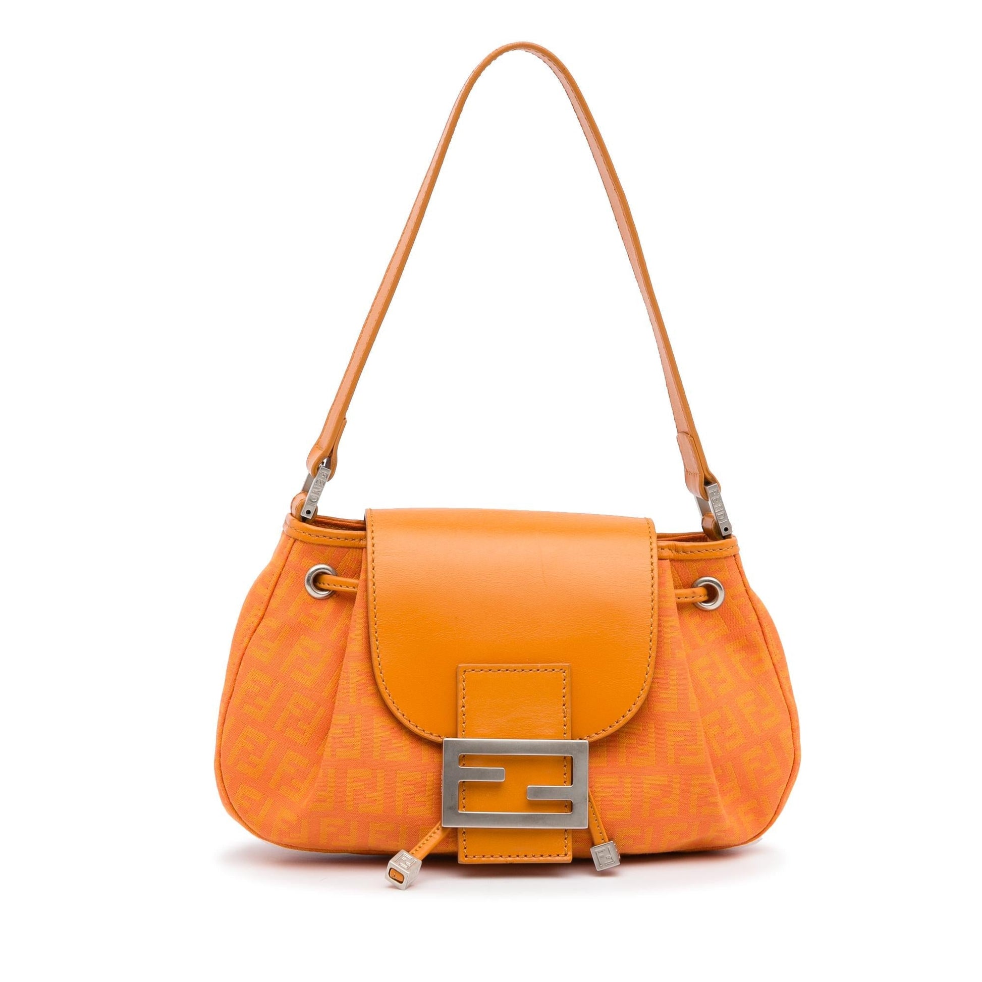 Fendi Zucchino Drawstring Baguette Shg Shniuc Handbag Shoulder Bag