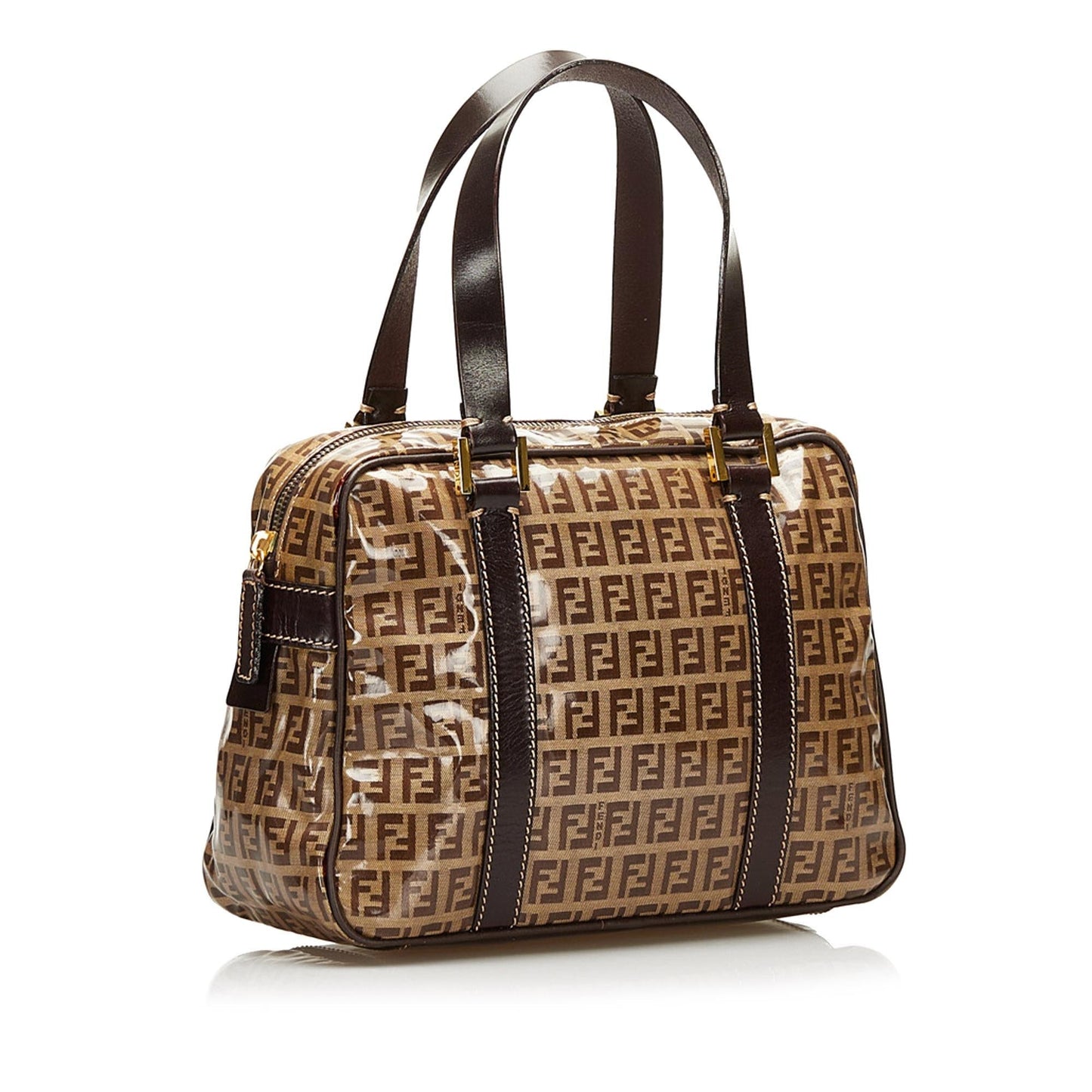Fendi Zucchino Handbag Shg Satchel Bag