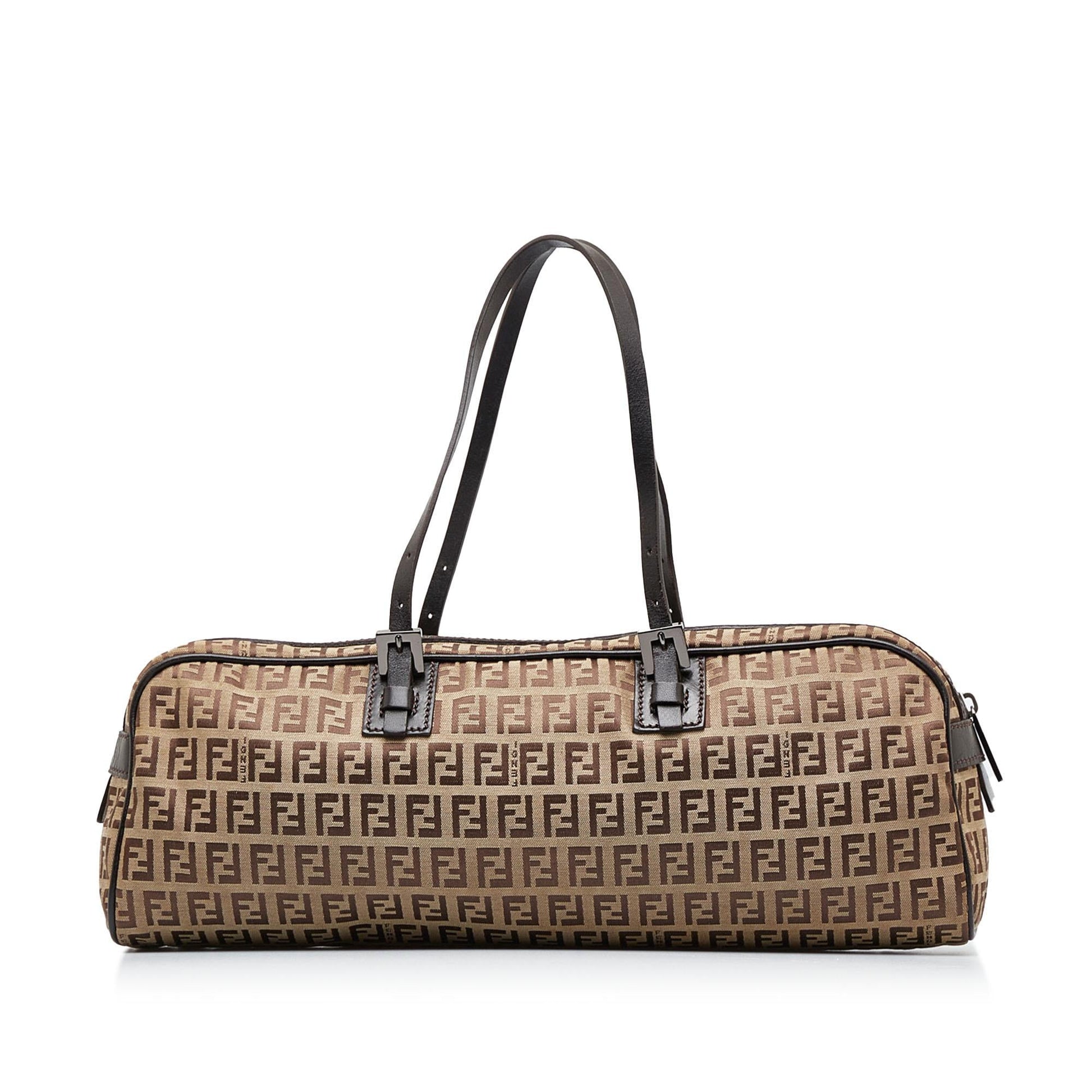 Fendi Zucchino Handbag Shg 2Enfeb Satchel Bag