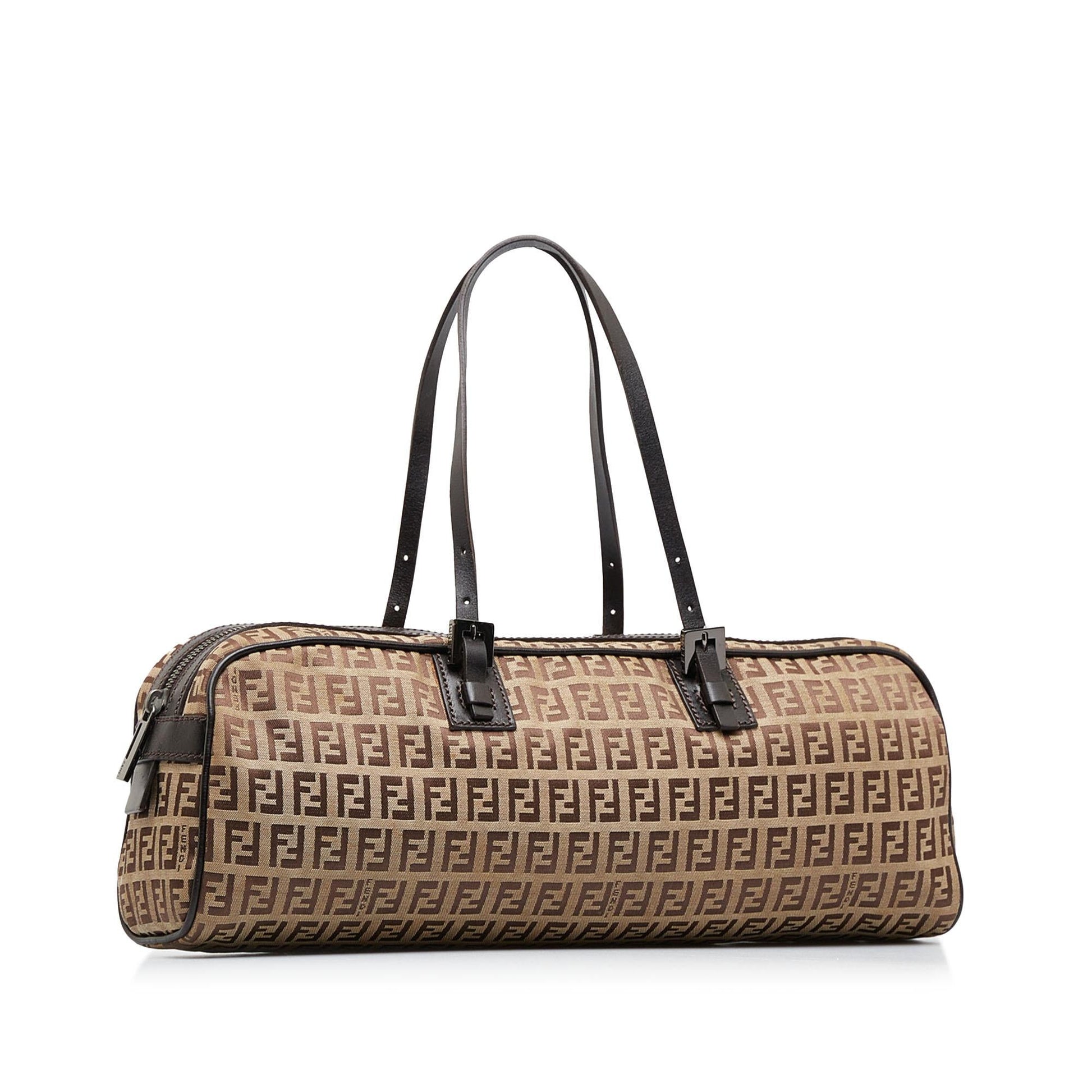 Fendi Zucchino Handbag Shg 2Enfeb Satchel Bag