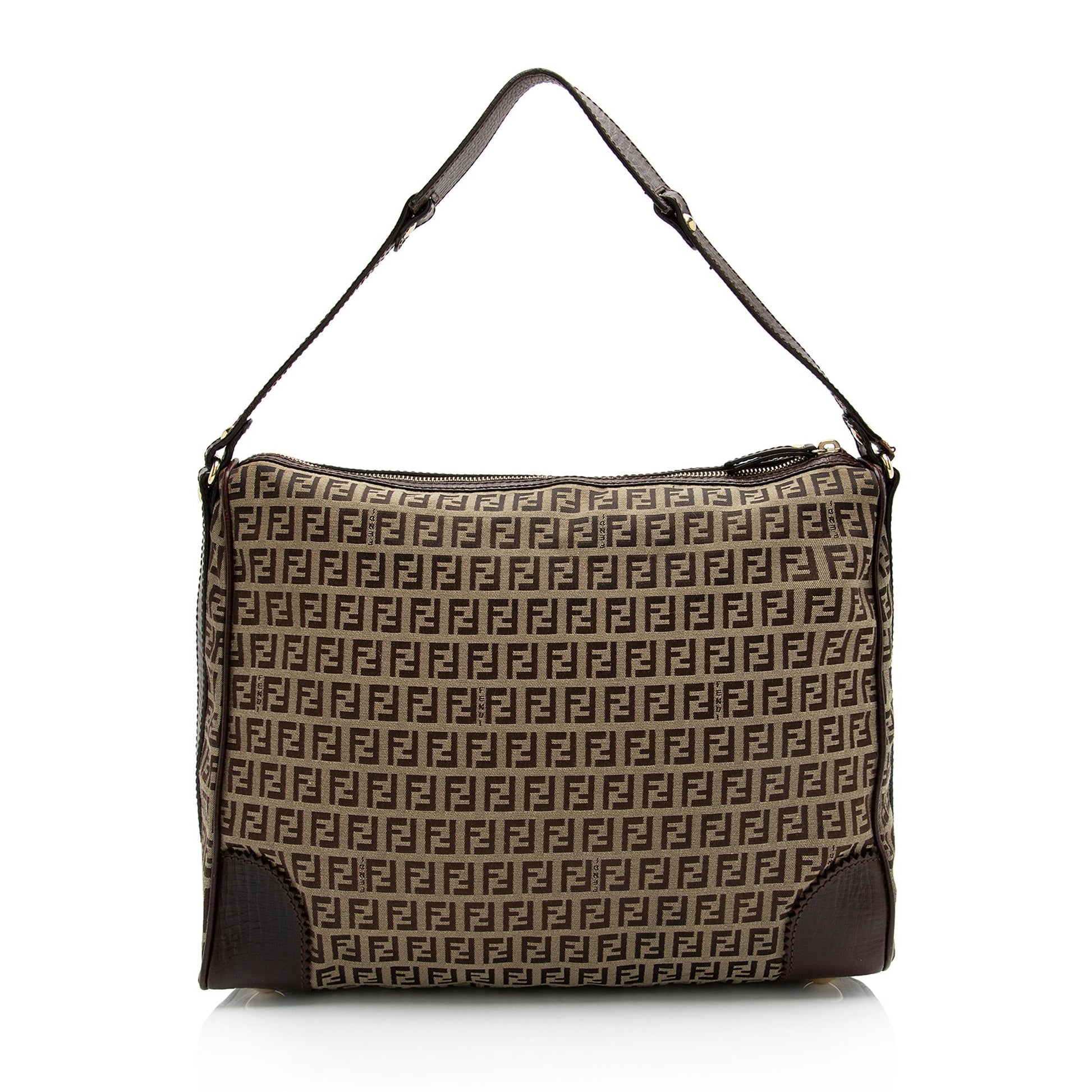 Fendi Zucchino Hobo Shf Large Shoulder Bag
