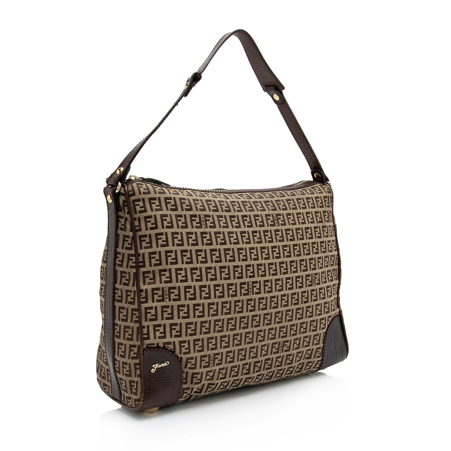 Fendi Zucchino Hobo Shf Large Shoulder Bag