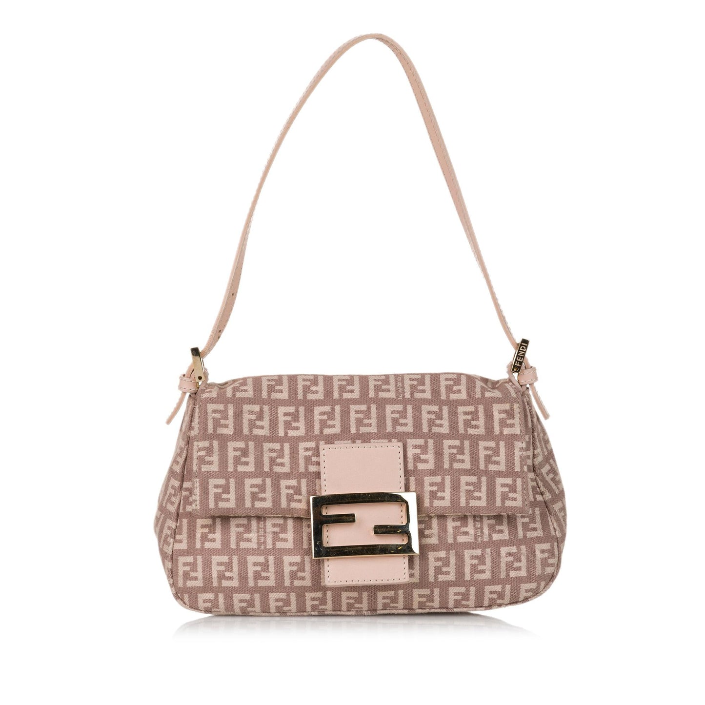 Fendi Zucchino Mamma Forever Baguette Shg Handbag Canvas Shoulder Bag