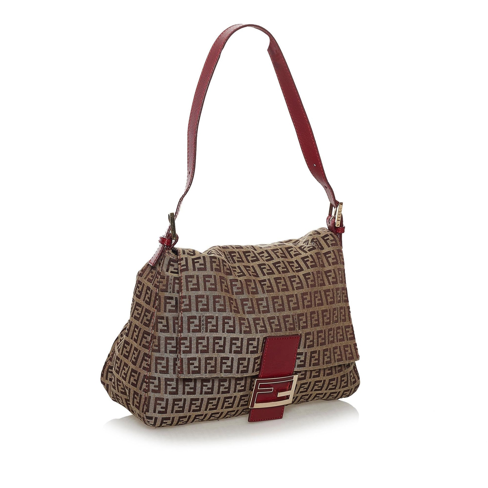 Fendi Zucchino Mamma Forever Shoulder Bag Shg Canvas Bag Shg 33285