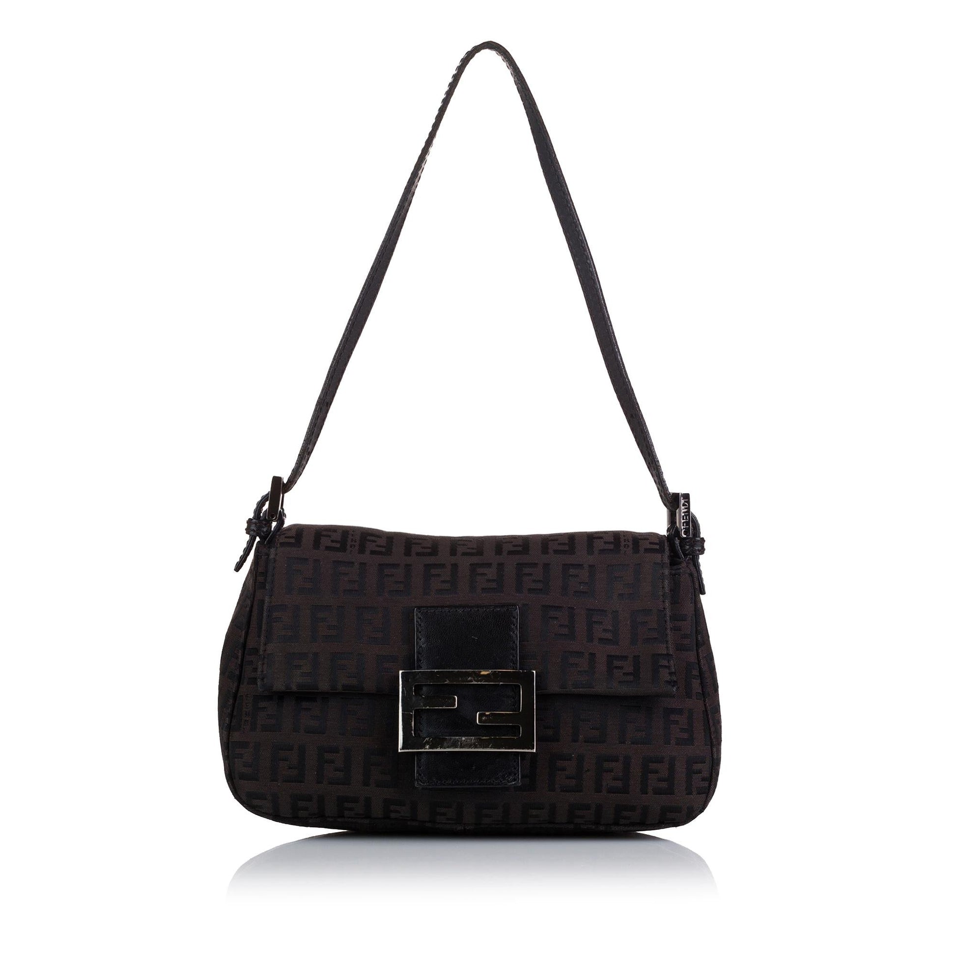 Fendi Zucchino Mamma Baguette Shg Handbag Mini Shoulder Bag