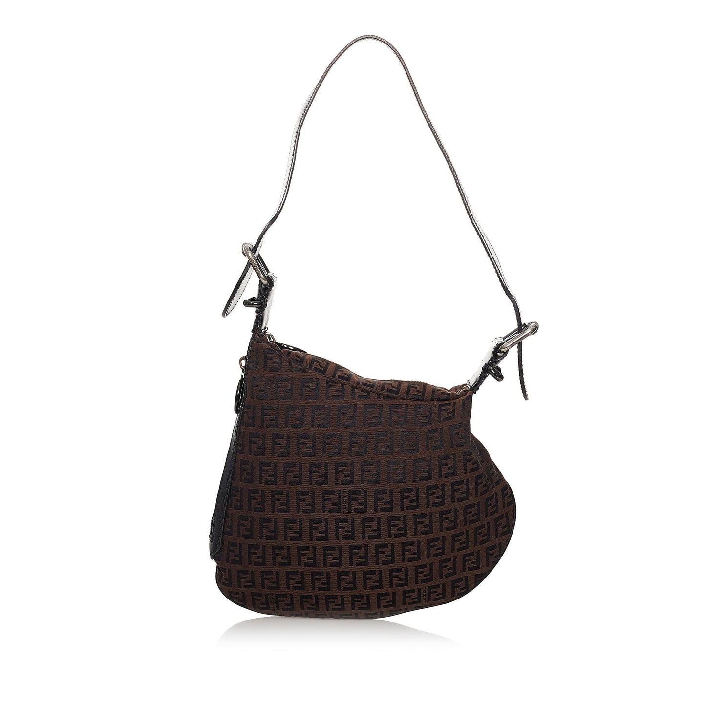Fendi Zucchino Oyster Shoulder Bag Shg Canvas Bag Shg 30243