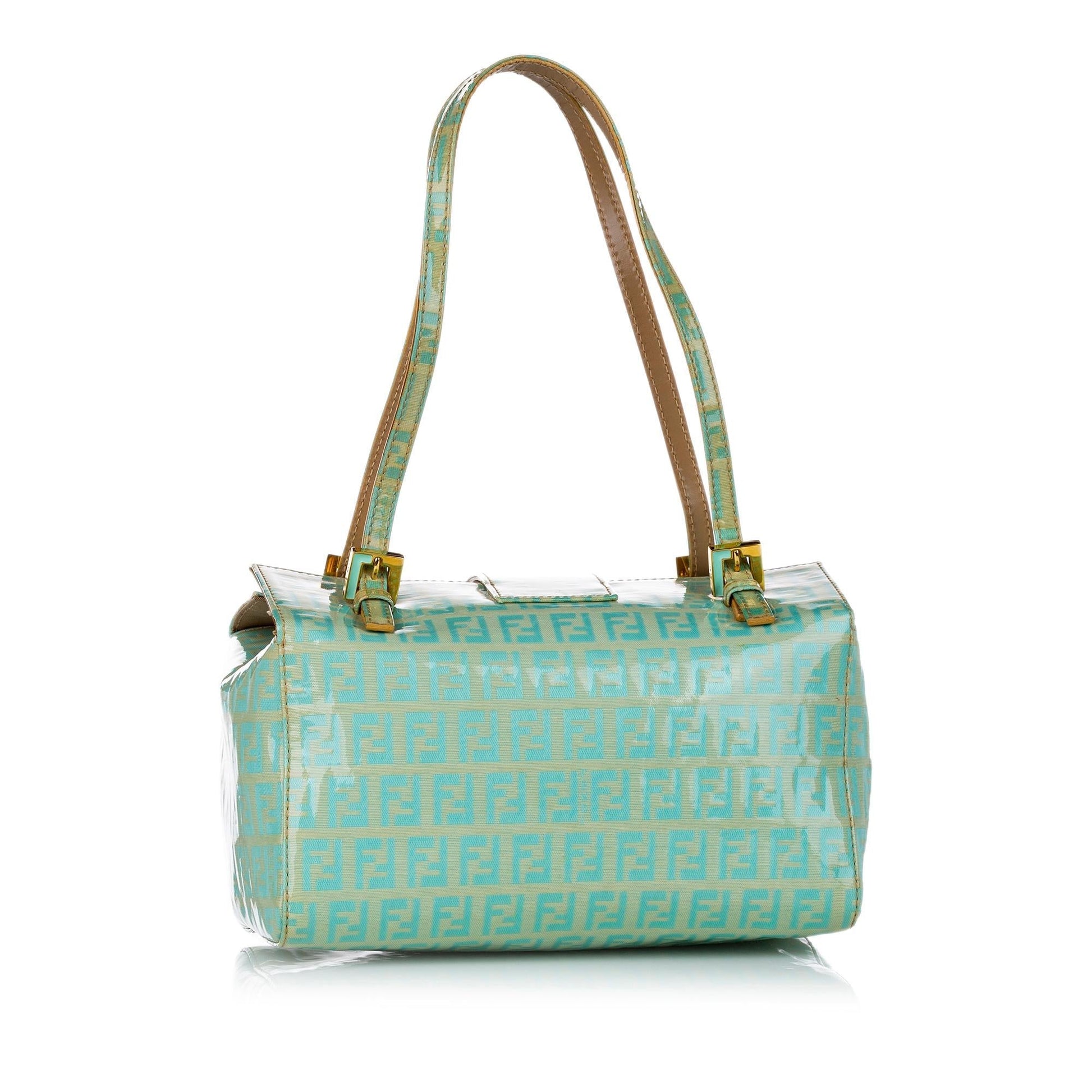 Fendi Zucchino Shoulder Bag Shg Leather Patent