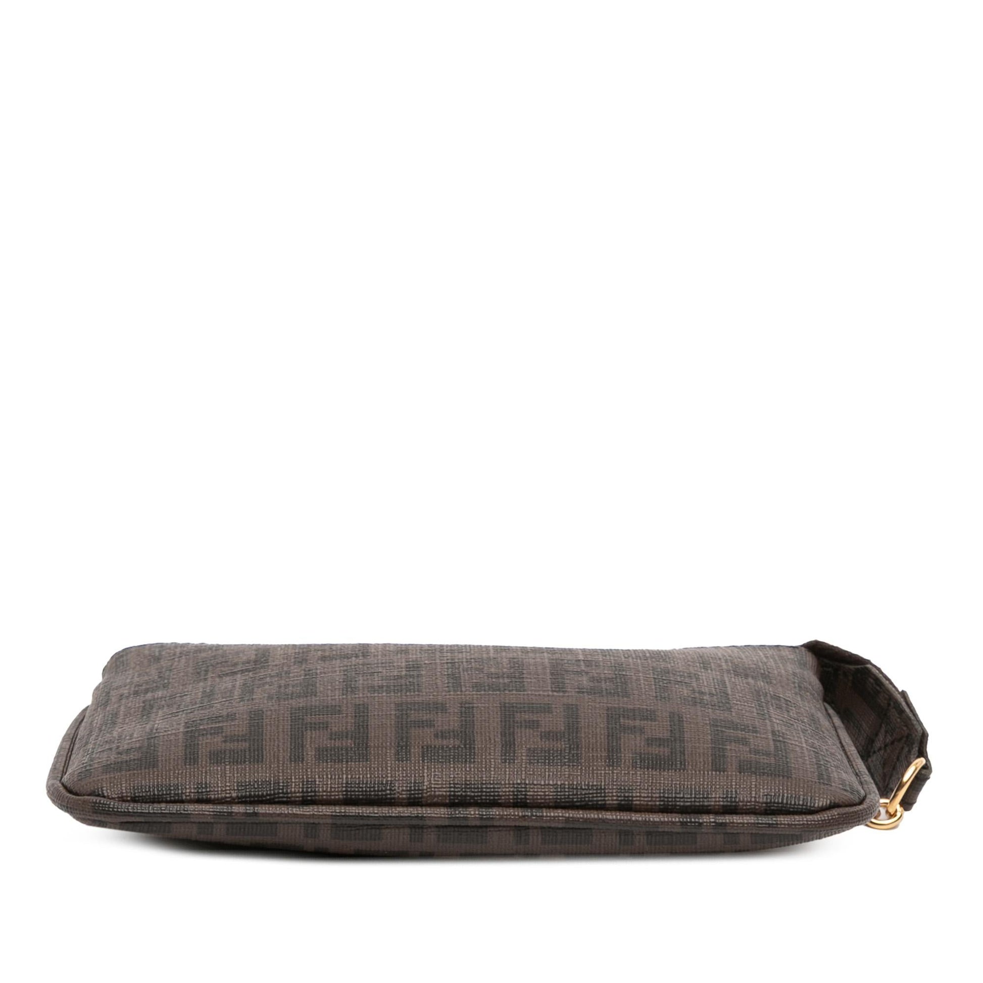 Fendi Zucchino Spalmati Pochette Shoulder Bag Chain