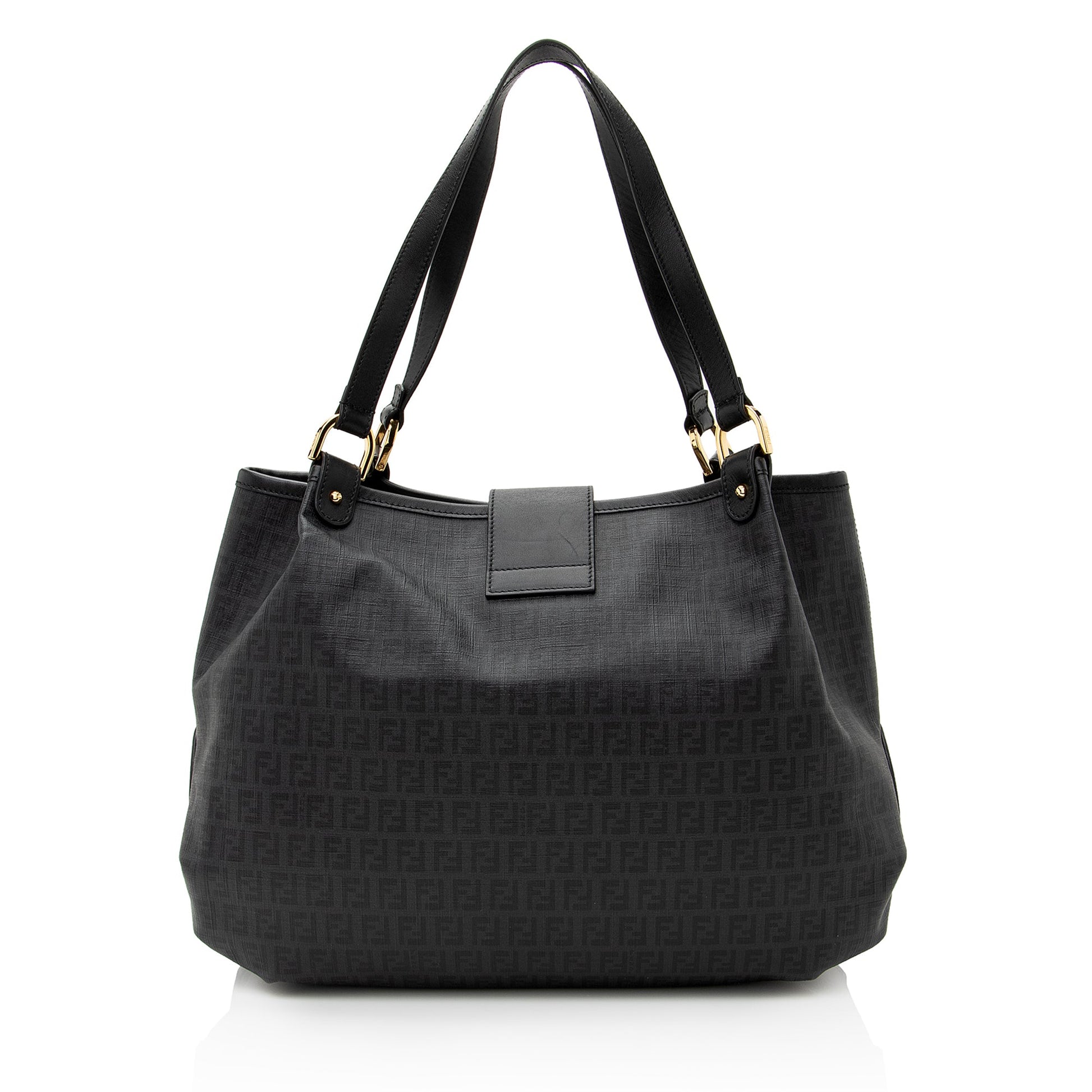 Fendi Zucchino Spalmati Chiusura Tote Shf Medium Tote Bag