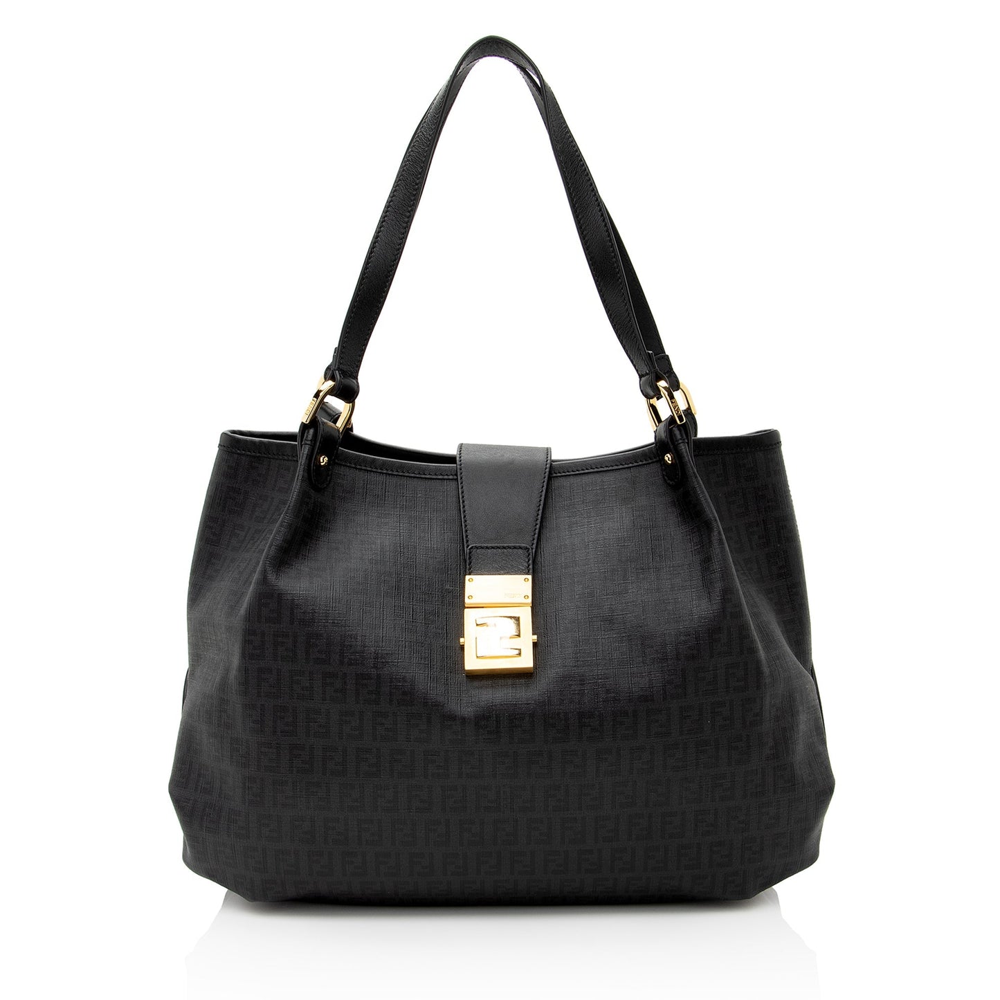 Fendi Zucchino Spalmati Chiusura Tote Shf Medium Tote Bag
