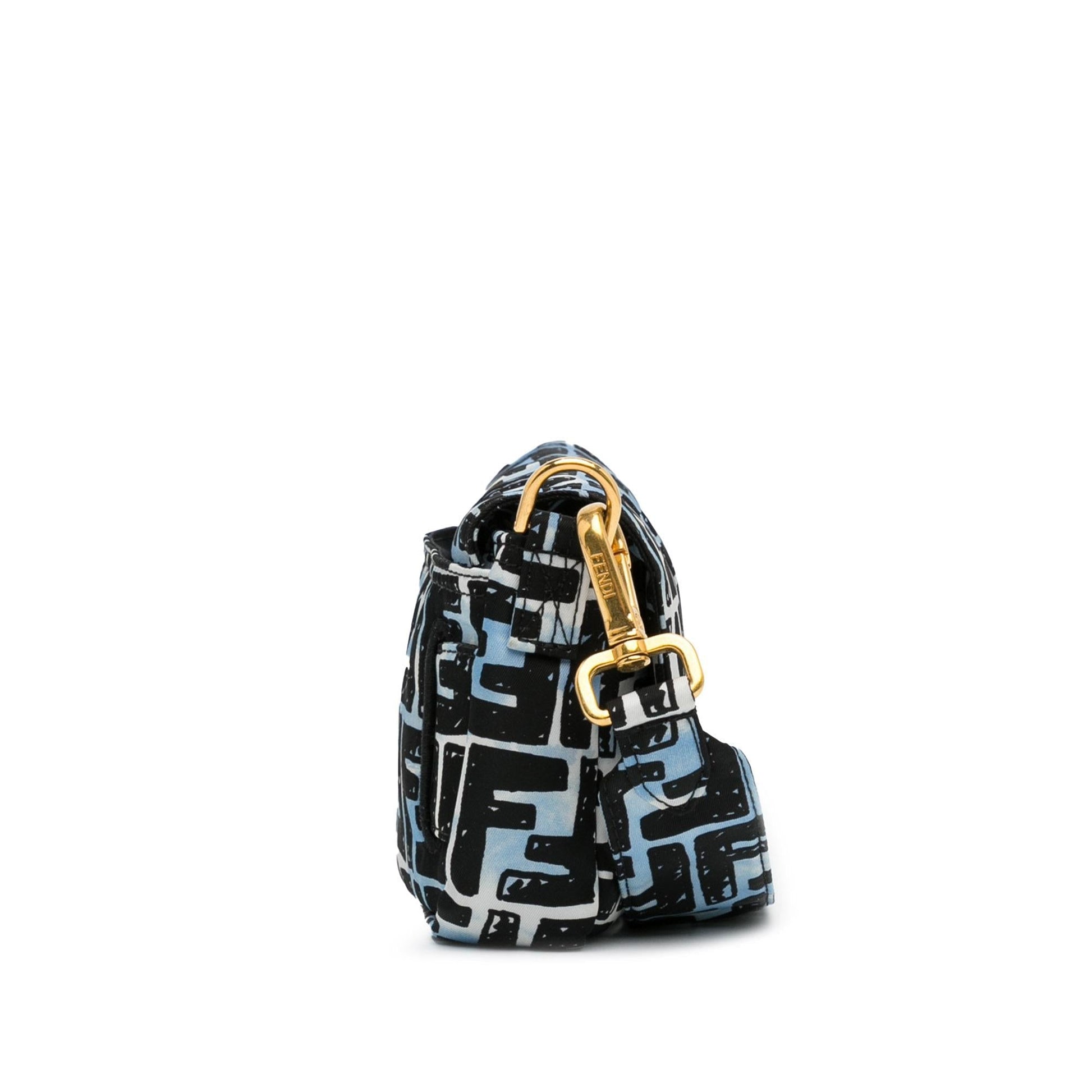 Fendi Joshua Vides Zucca Convertible Baguette Belt Bag Shg Nylon Mini
