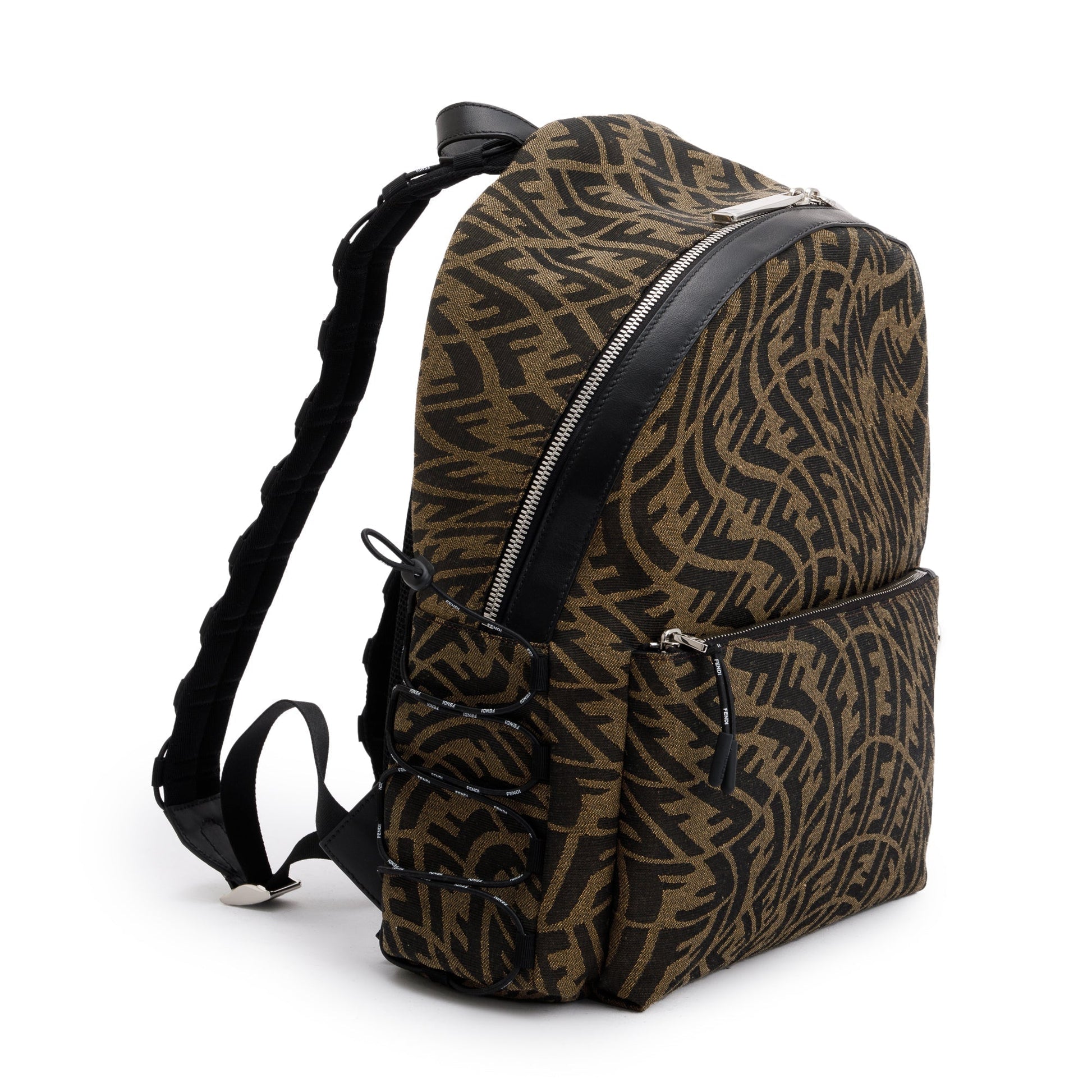 Fendi Sarah Coleman Ff Zucca Vertigo Backpack Canvas Brown