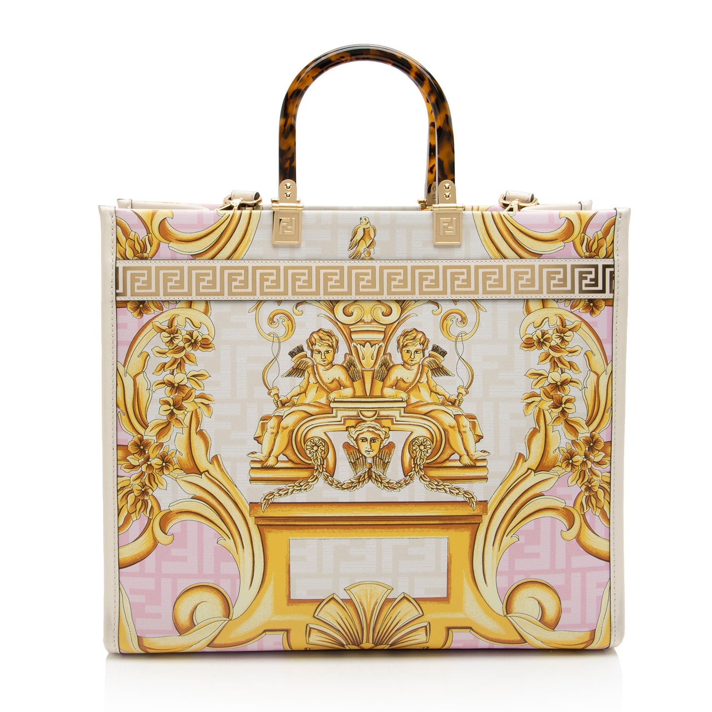 Fendi Versace Fendace Sunshine Shopper Tote Shf Zbjp9N Leather Medium Tote Bag
