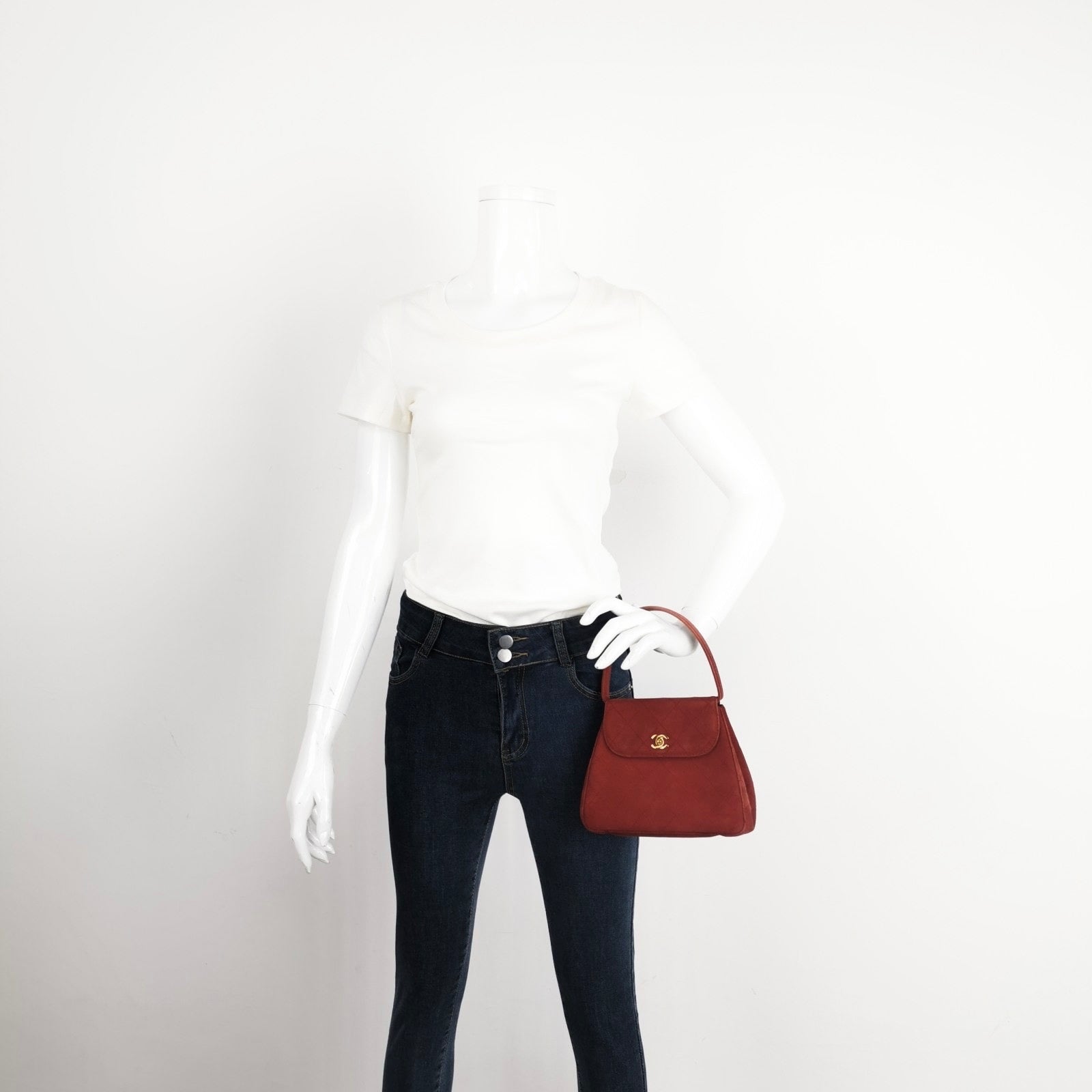 Chanel Kelly - Caramel Tan Suede Top Leather Mini Bag