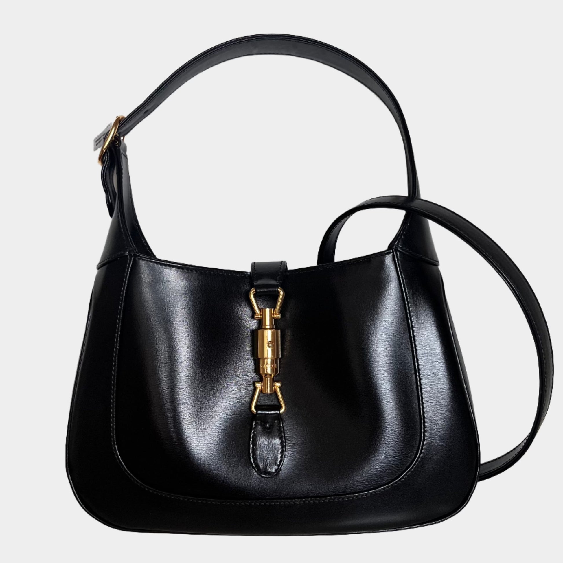Gucci Jackie Adjustable Strap Leather Black Handbag Strap 6