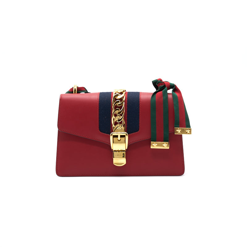 Gucci Sylvie Shoulder Bag Leather