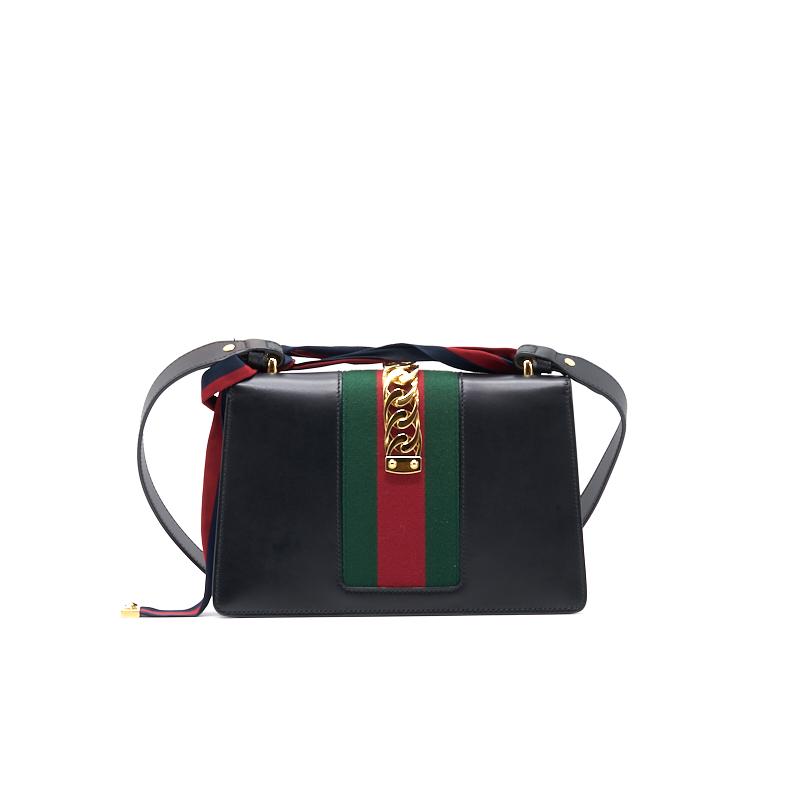 Gucci Sylvie Shoulder Bag Black Small