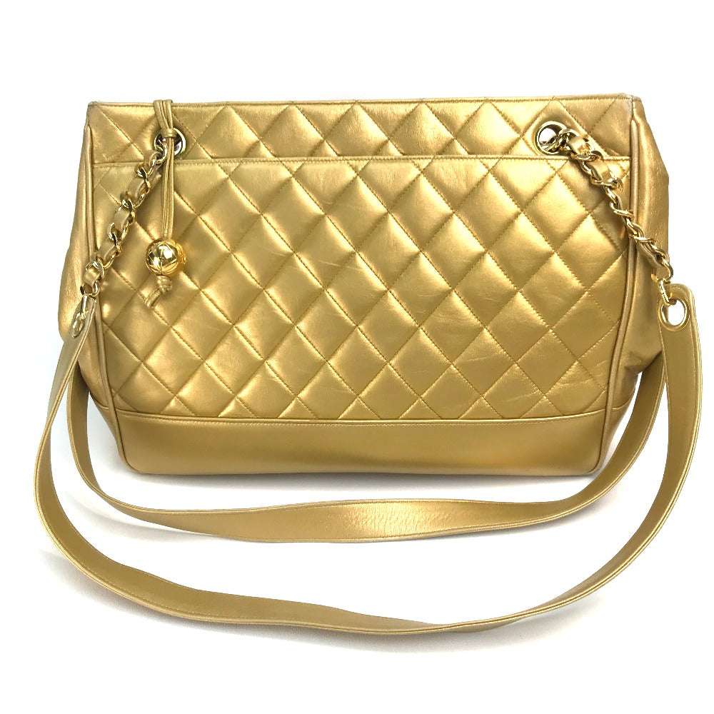 Chanel lambskin x Gold Shoulder Bag