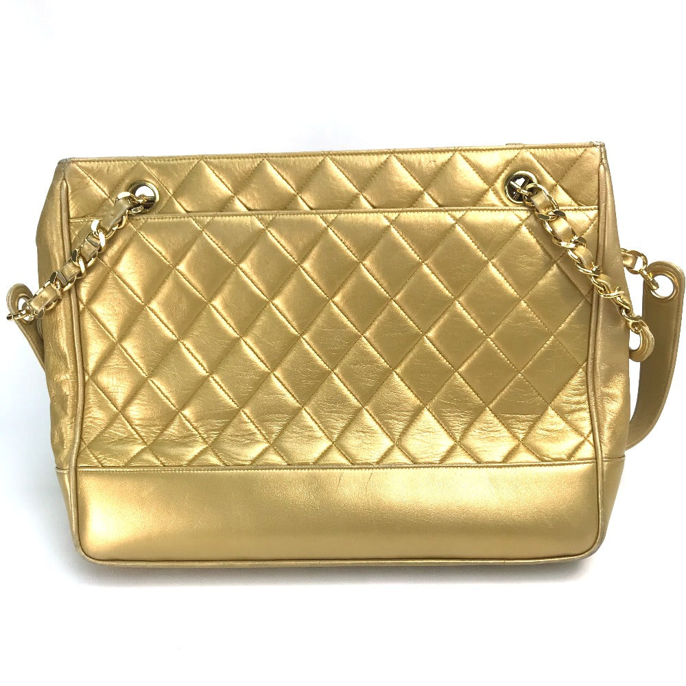 Chanel lambskin x Gold Shoulder Bag