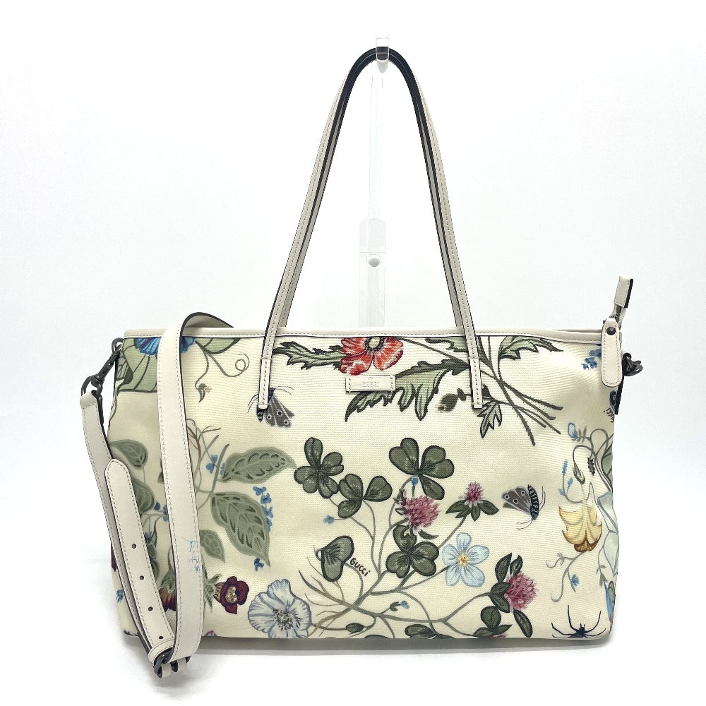 Gucci PVC Ivoryx 2WAY Flora floral Leather Multicolor Shoulder Bag