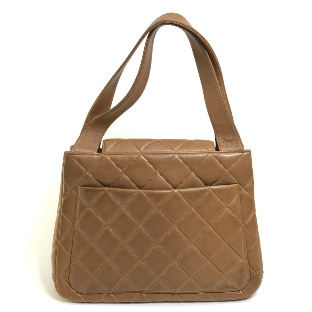 Chanel lambskin Matrasse CC COCO Mark Brown Handbag