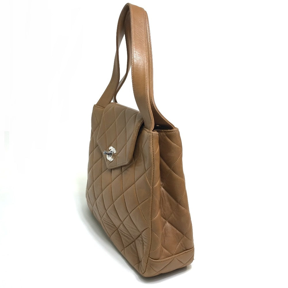 Chanel lambskin Matrasse CC COCO Mark Brown Handbag