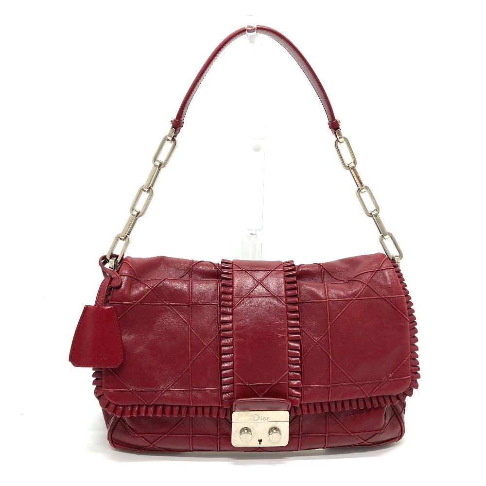 Dior Christian Shoulder Bag Ma Miss New Rock Leather Red