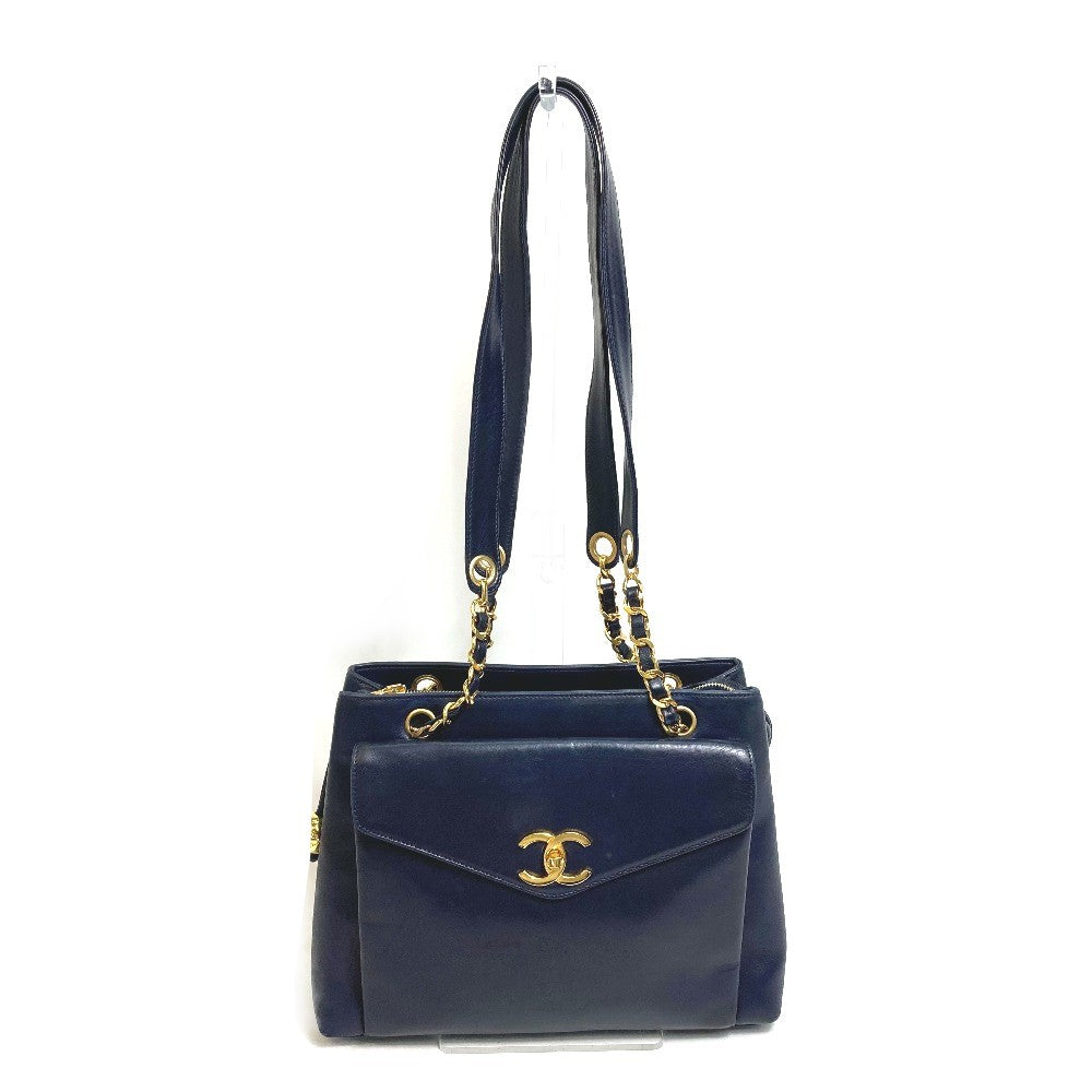 Chanel lambskin Navy CC COCO Mark Coco Shoulder Bag