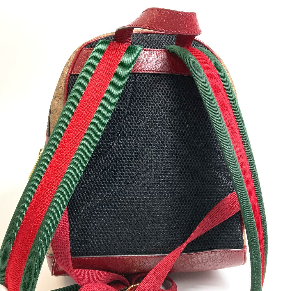 Gucci Backpack PVC x GG Supreme Leather Beige Red