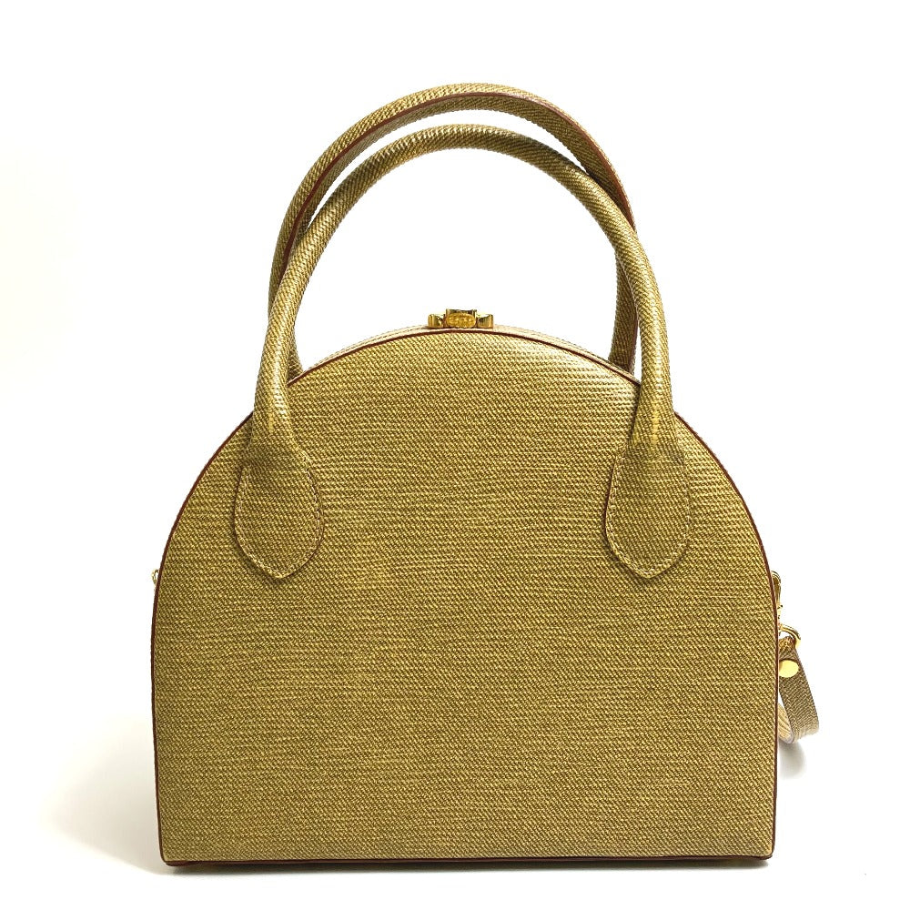 Fendi Handbag Type Semicircular Form Women Leather Beige Travel Bag