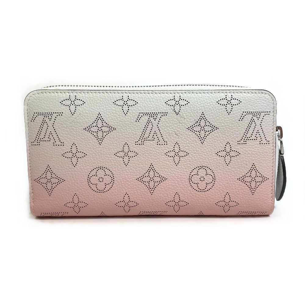 Louis Vuitton Long Purse M80490 mahina x Monogram Leather White Pink Wallet Case