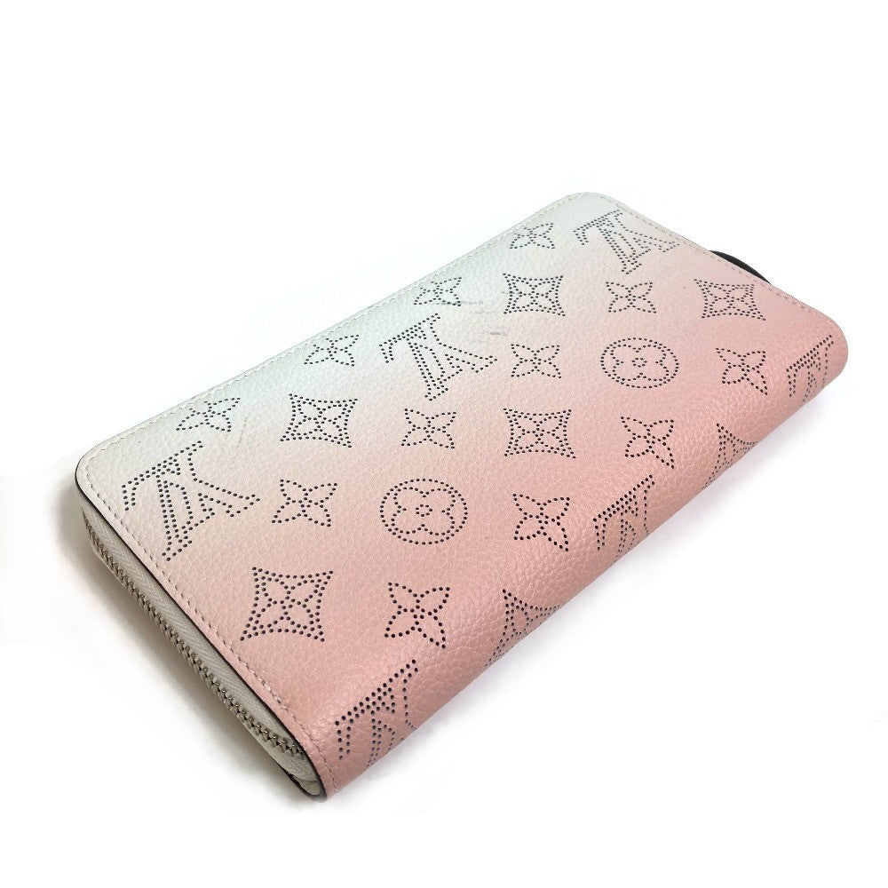 Louis Vuitton Long Purse M80490 mahina x Monogram Leather White Pink Wallet Case