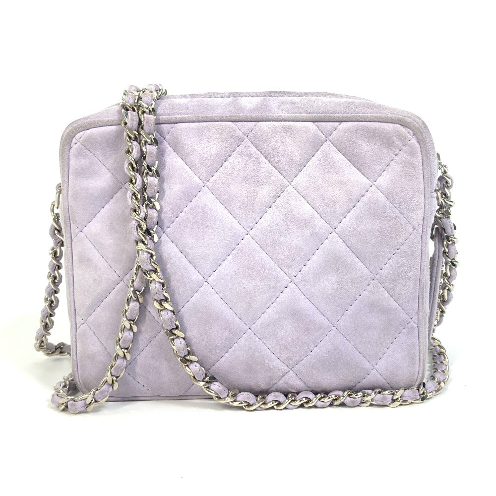 Chanel suede purple CC COCO Mark matrasse Crossbody Bag