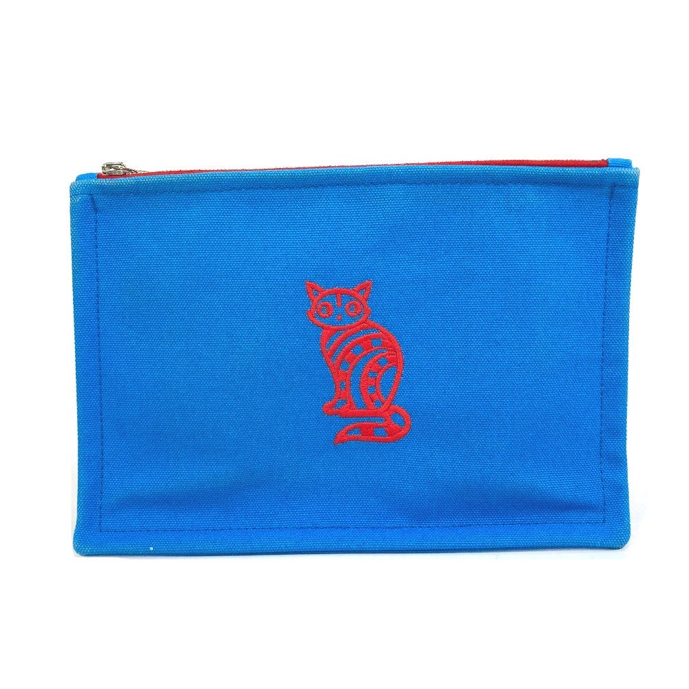 Pouch X The King Of Cats Mitsu Canvas Blue Travel Bag