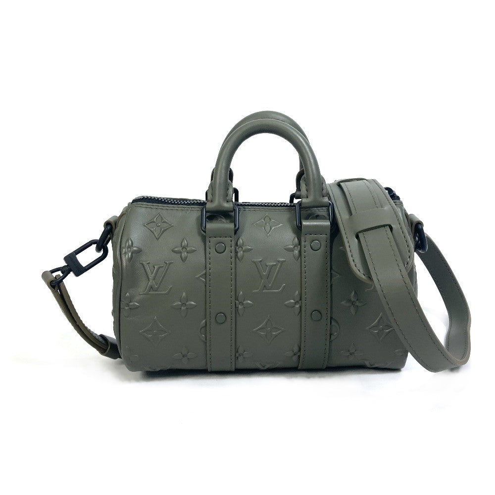 Louis Vuitton M57961 seal Keepall XS Monogram Leather Khaki Handbag