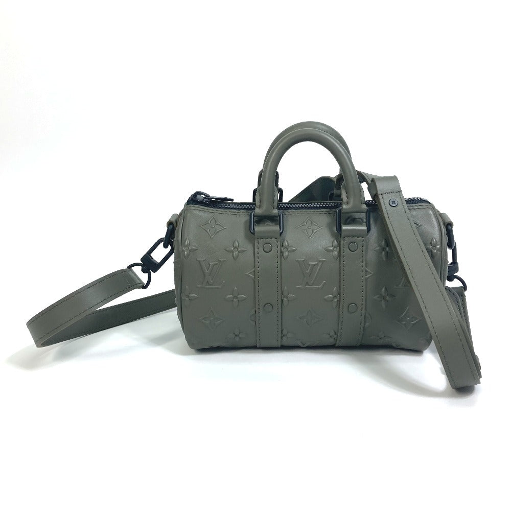 Louis Vuitton M57961 seal Keepall XS Monogram Leather Khaki Handbag