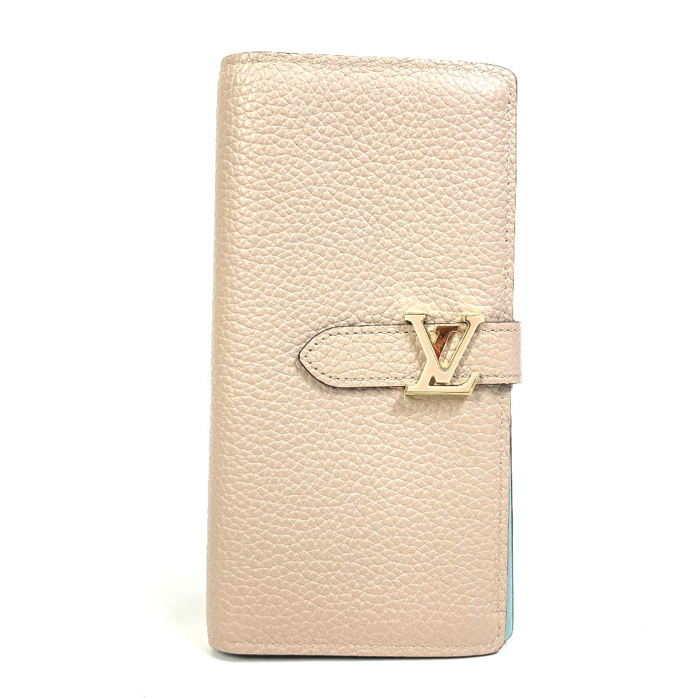 Louis Vuitton Long Purse M81367 Taurillon Clemence Leather Gray Wallet Case