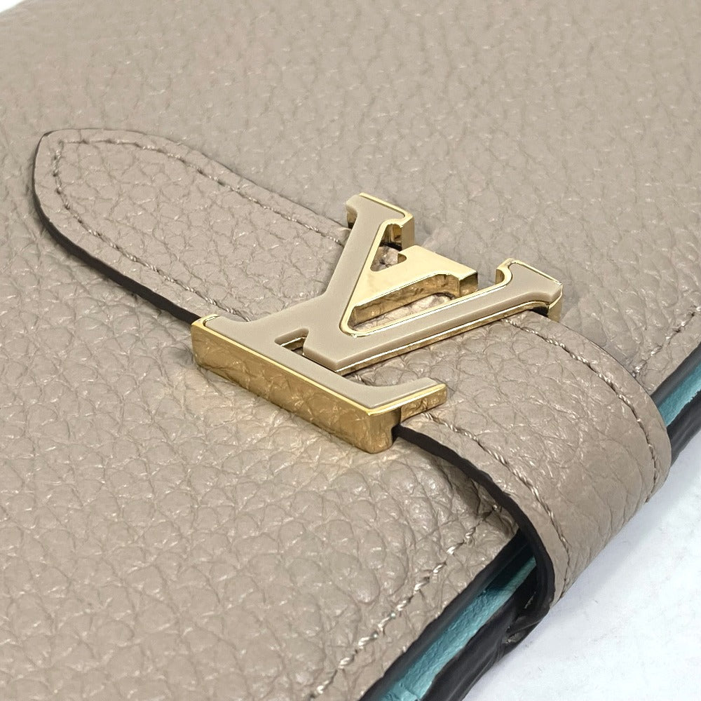 Louis Vuitton Long Purse M81367 Taurillon Clemence Leather Gray Wallet Case